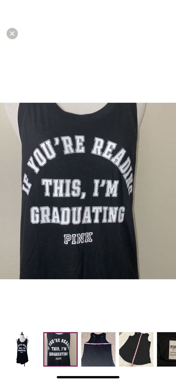 Victoria's Secret Pink Victoria’s Secret women’s‎ XS graduation tank top Size XS / US 0-2 / IT 36-38 - 5 Thumbnail