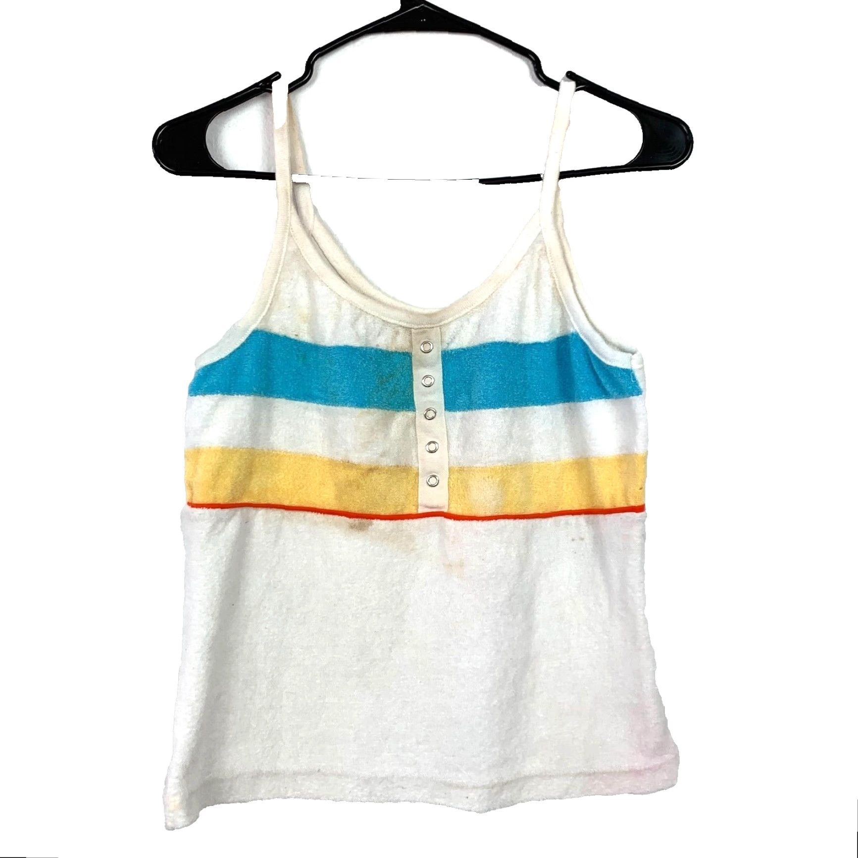 Vintage VINTAGE You Gotta Be Kidding Tank Top Shirt Teens Large L White Striped 70s Size L / US 10 / IT 46 - 2 Thumbnail