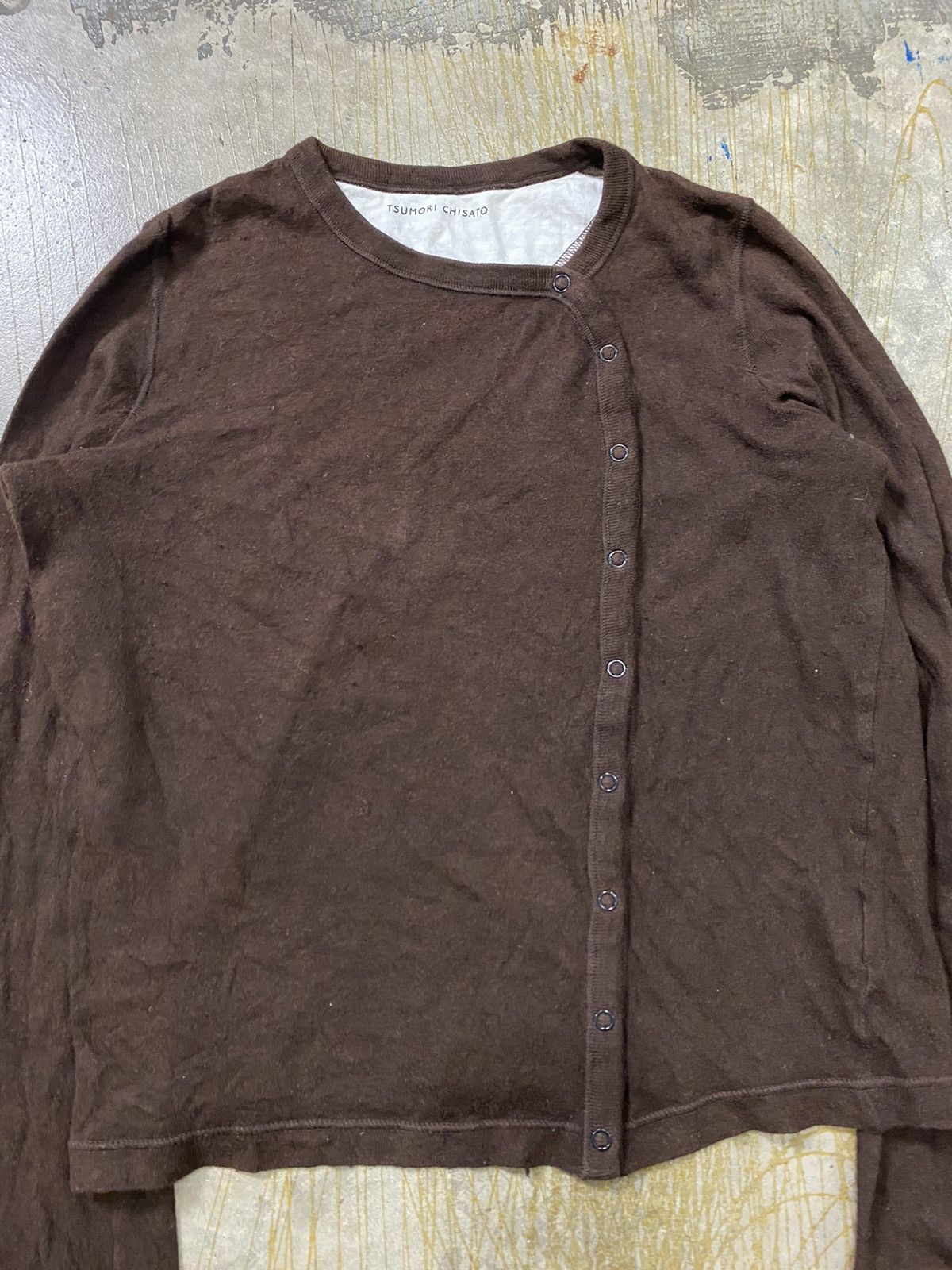 Issey Miyake × Tsumori Chisato Vtg Chisato asymmetrical snap button crop knit Size M / US 6-8 / IT 42-44 - 3 Thumbnail