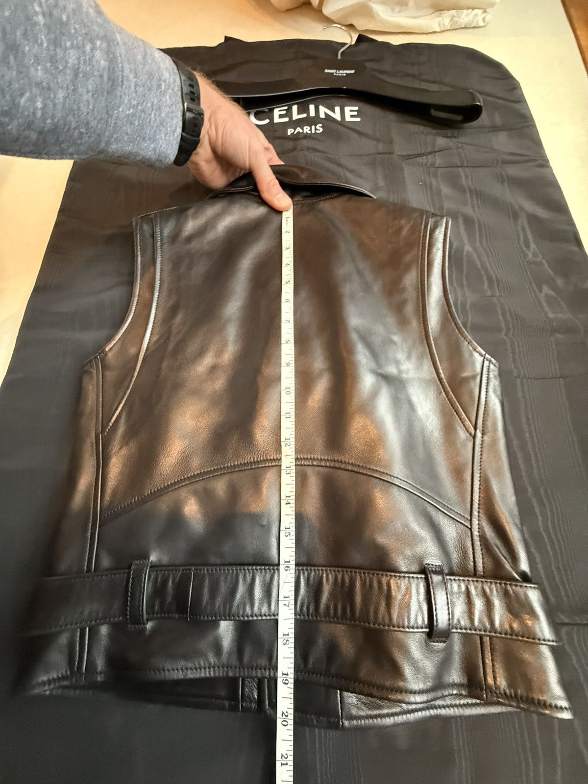 Saint Laurent Paris SS13 Saint Laurent sleeveless biker vest leather jacket L01 Size US S / EU 44-46 / 1 - 6 Thumbnail