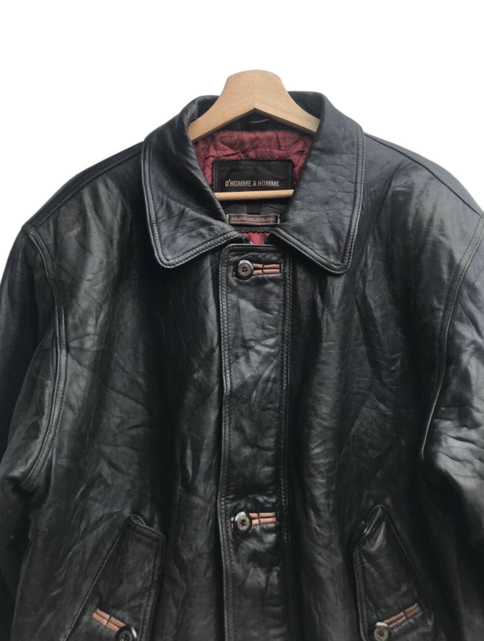 Leather Vintage D’homme A Homme Leather Jacket Size US L / EU 52-54 / 3 - 6 Thumbnail