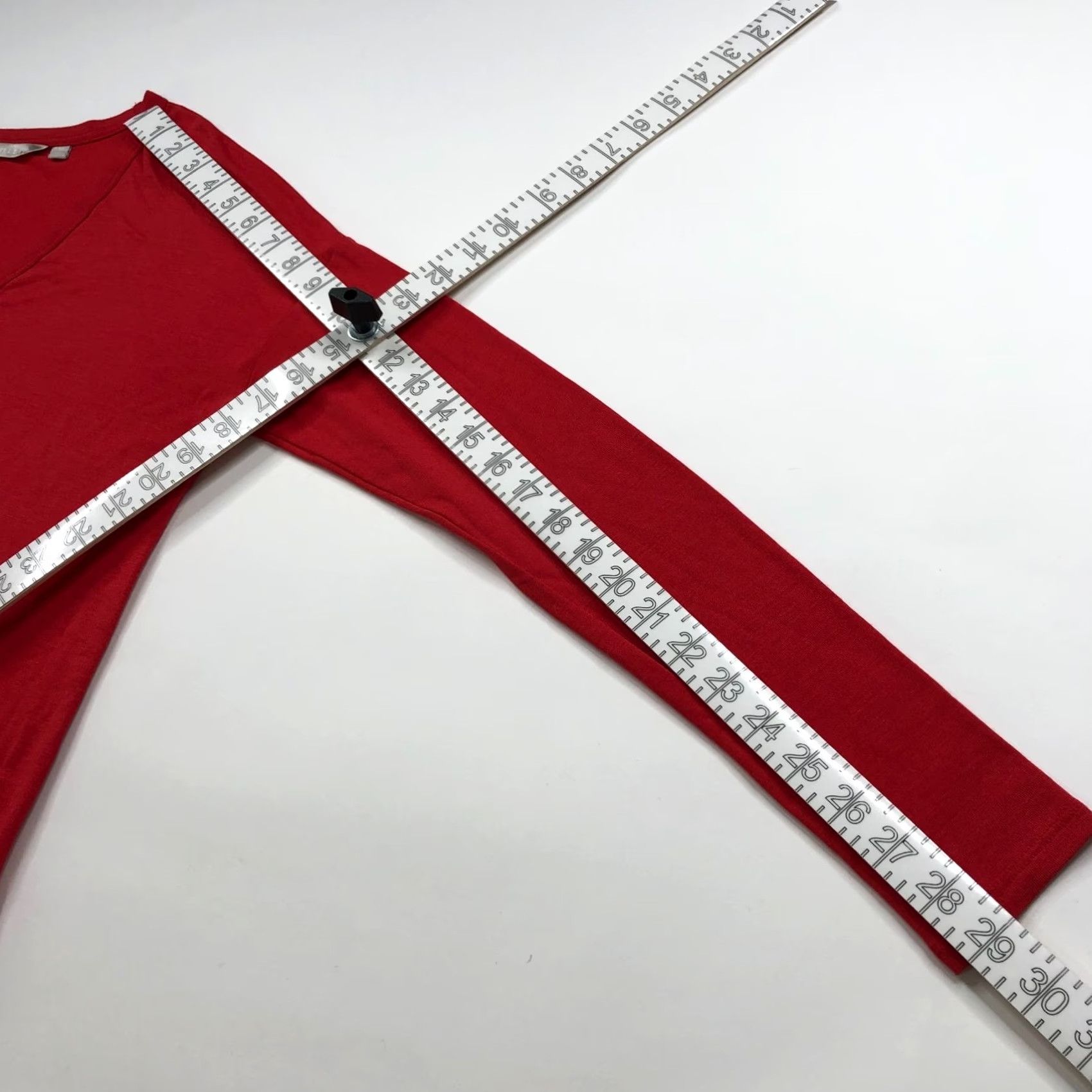 Athleta Athleta Cloudlight Relaxed Top XS Modal V-Neck Pullover Top Red 352820 Size XS / US 0-2 / IT 36-38 - 4 Thumbnail