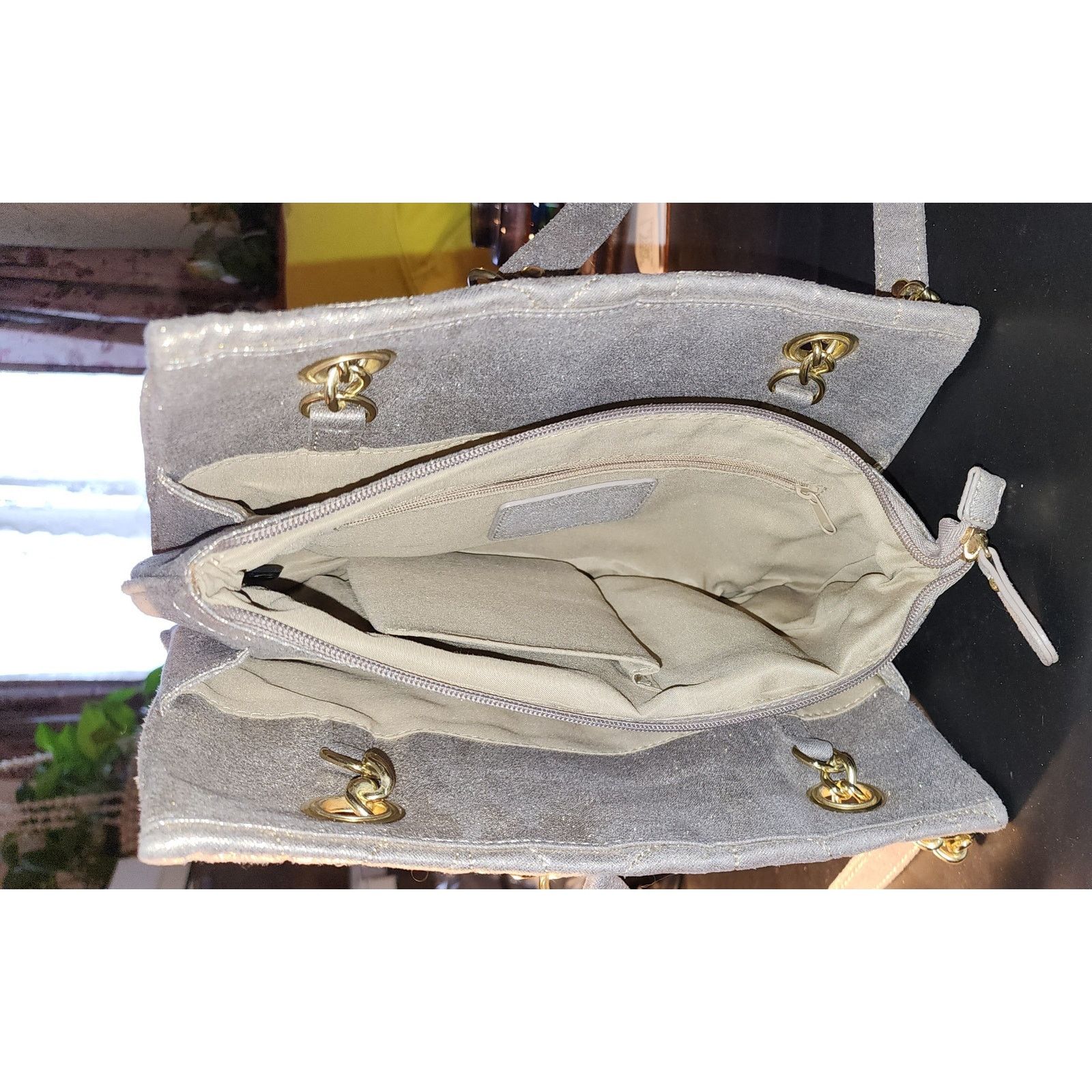 Relic Relic by Fossil Gold Metallic Fabric Medium Shoulder Bag Size ONE SIZE - 7 Thumbnail