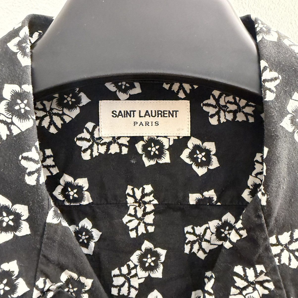 Saint Laurent Paris Cotton Floral S/S Shirt Size US L / EU 52-54 / 3 - 3 Thumbnail