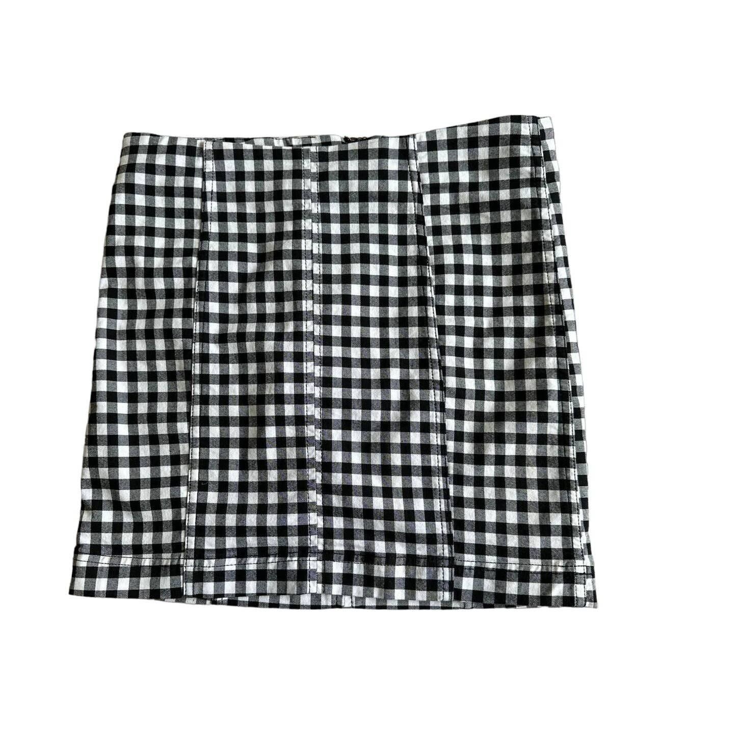 Free People Free People Modern Femme Gingham Stretch Mini Skirt size 10 Size 32" / US 10 / IT 46 - 2 Thumbnail