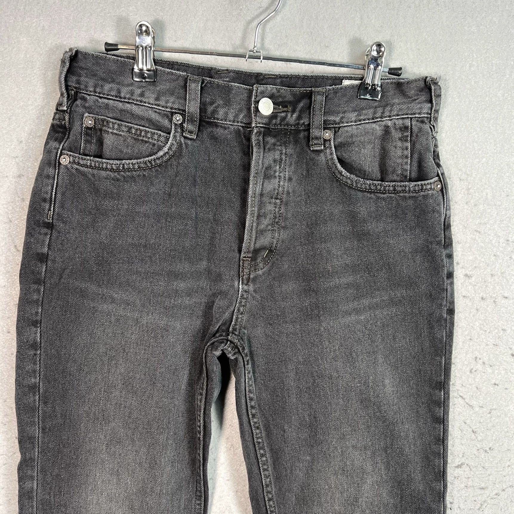 Vintage VINTAGE We The Free Womens Jeans Black Distressed Mid Rise Button Fly Size 25 Cotton Denim Straight Size 42" / US 20 - 6 Thumbnail