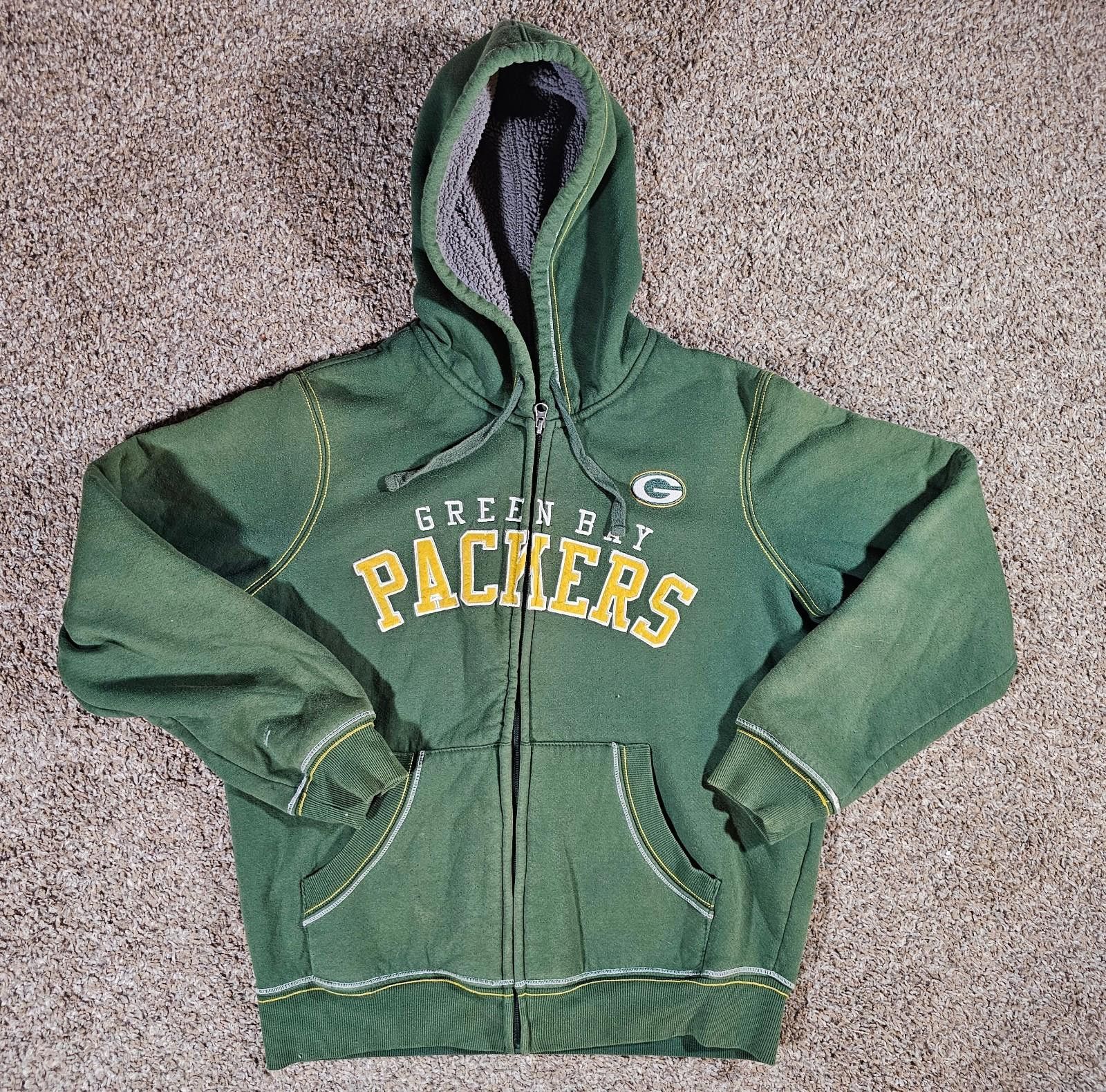 NFL Green Bay Packers women's Lg Fullzip Green Hoodie AGIll Size ONE SIZE - 1 Thumbnail