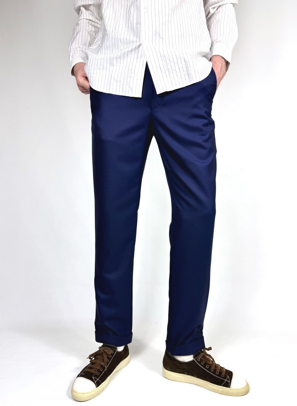 Ermenegildo Zegna Ermenegildo Zegna Wool Straight Trousers Size US 33 - 1 Thumbnail