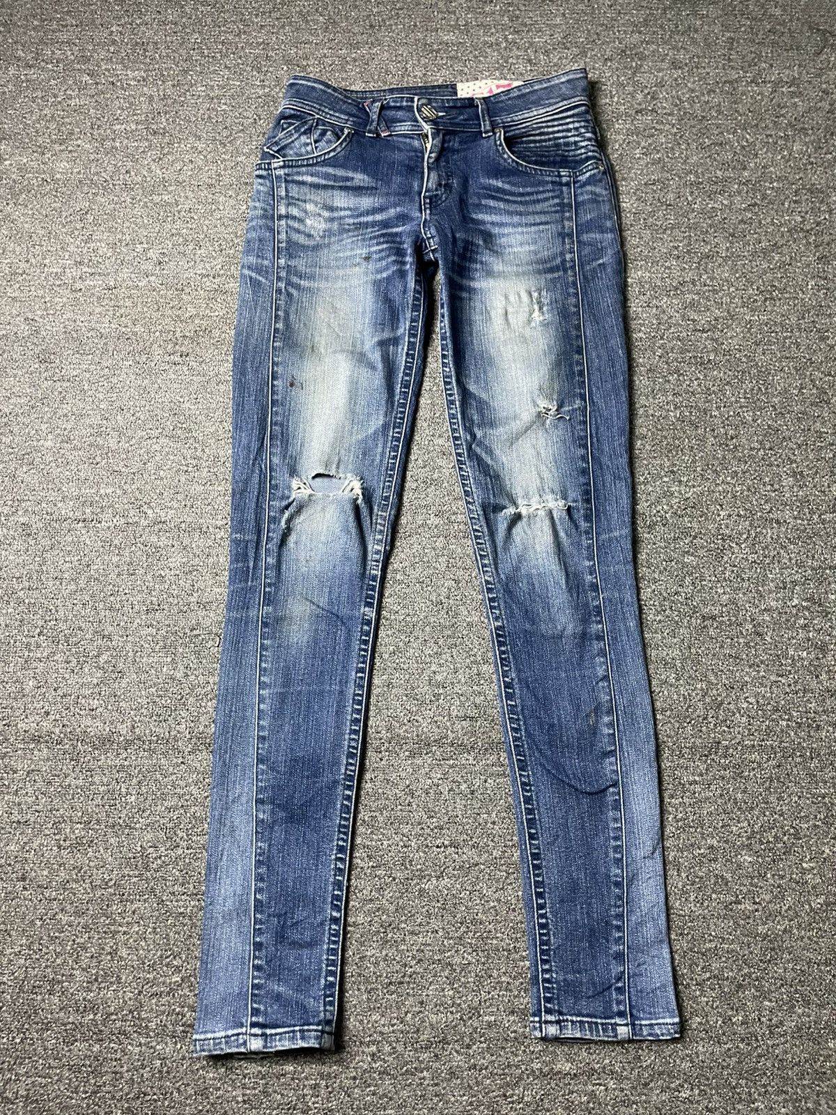 Japanese Brand × Vintage C-Seventeen Distressed Denim Ripped Jeans (104) Size US 27 - 1 Thumbnail