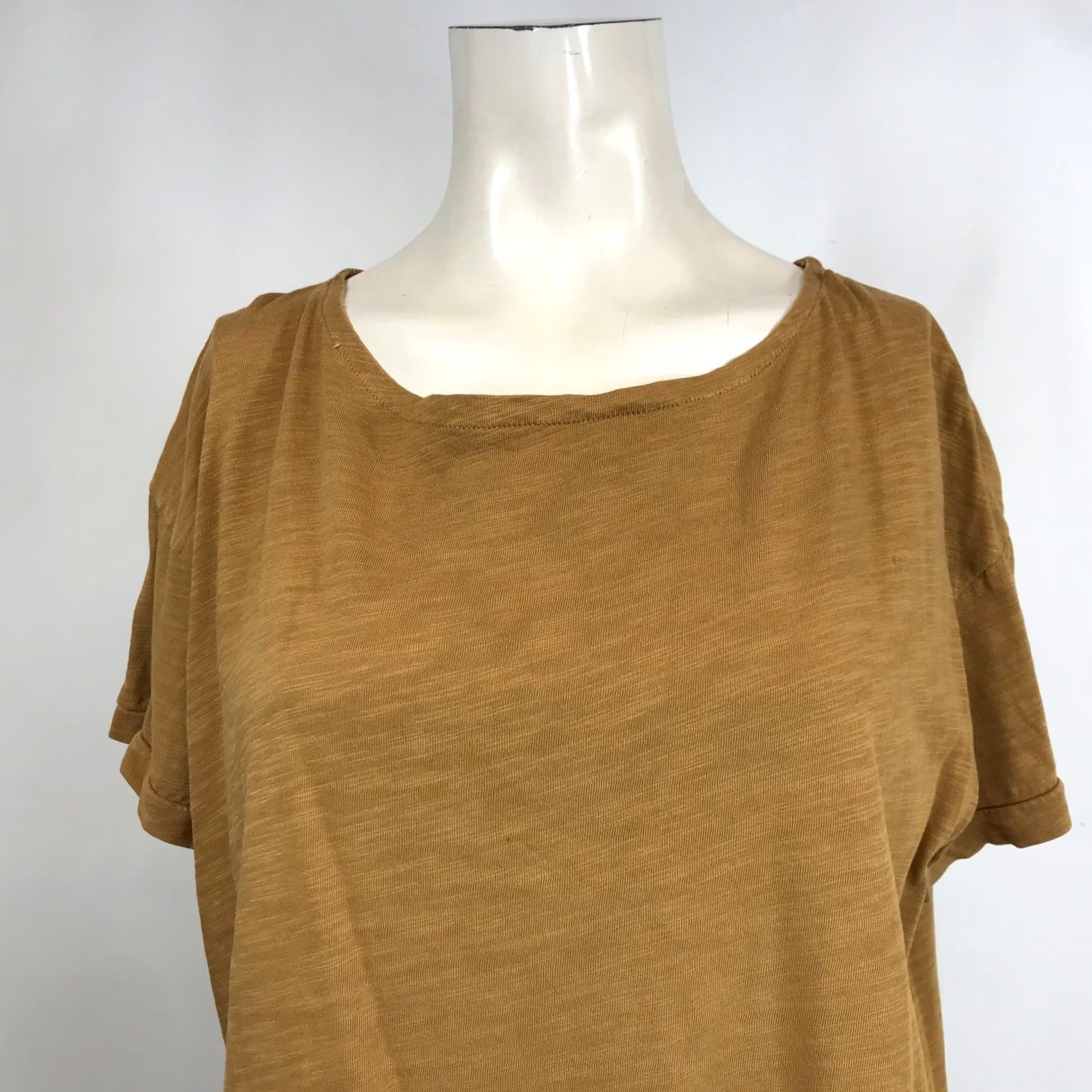 Alex Mill ALEX MILL Cotton T-Shirt Slub Crew Neck Short Sleeve Ochre Yellow Women S Small Size S / US 4 / IT 40 - 2 Thumbnail