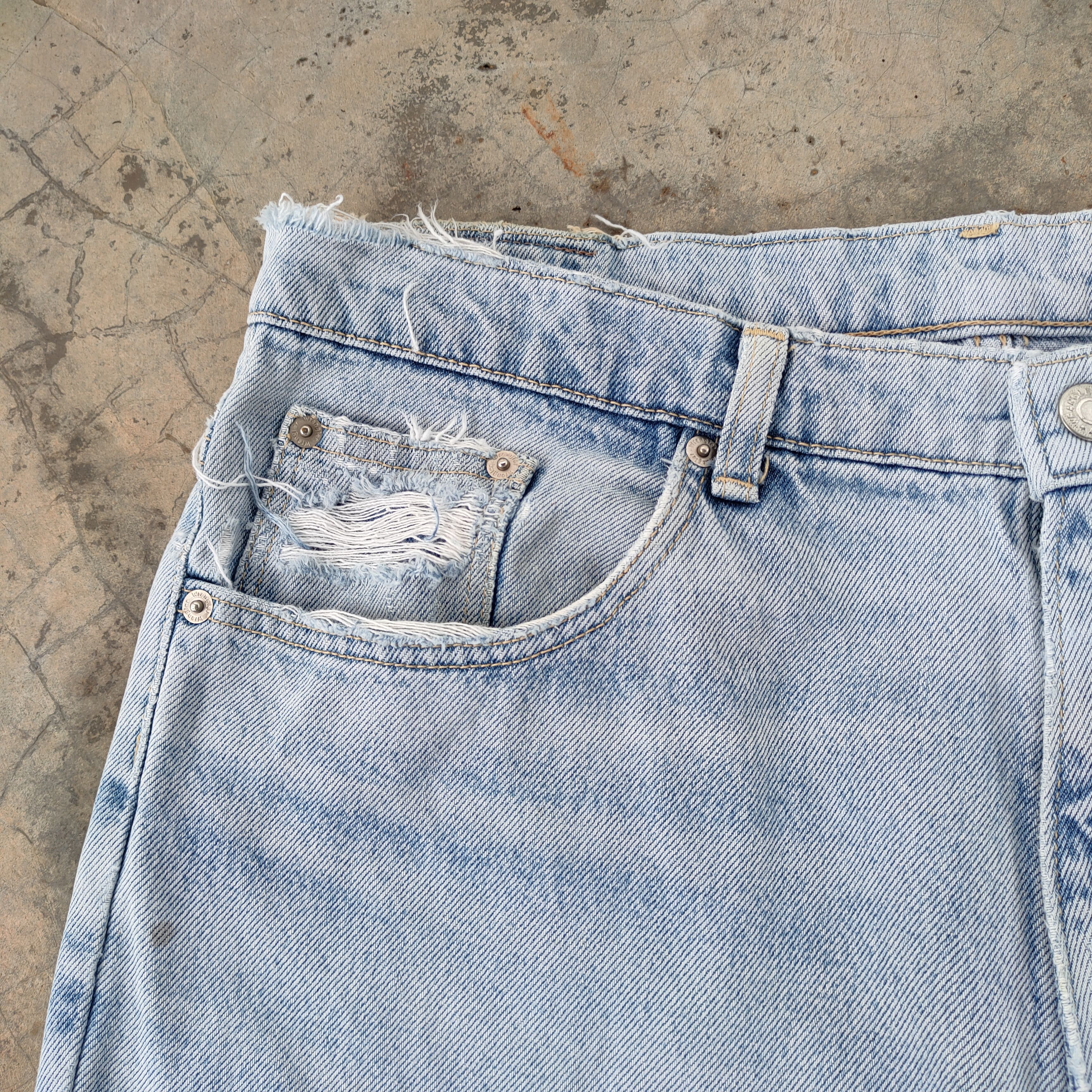 Jean × Vintage × Wrangler VINTAGE WRANGLER FADED RIPPED JEANS DENIM PANTS Size US 34 / EU 50 - 7 Thumbnail