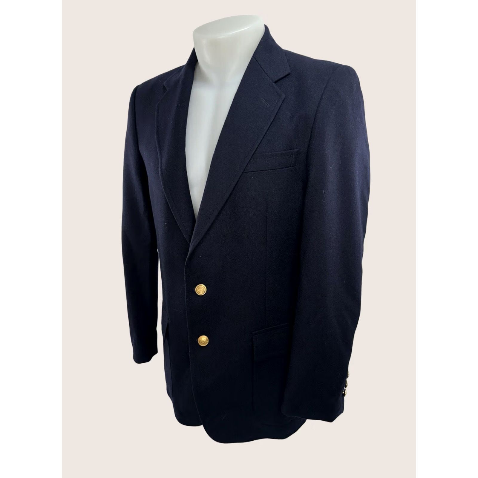 Vintage CORTefeil - WOOL Blazer Jacket - Mens 38 R - Blue - Blazer Size 38R - 1 Thumbnail