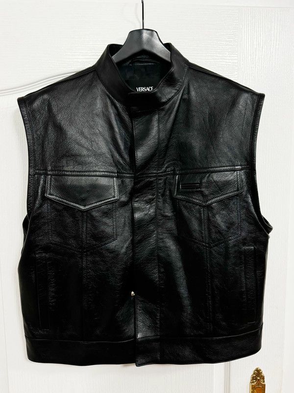Versace Versace Leather Vest Size US L / EU 52-54 / 3 - 1 Thumbnail
