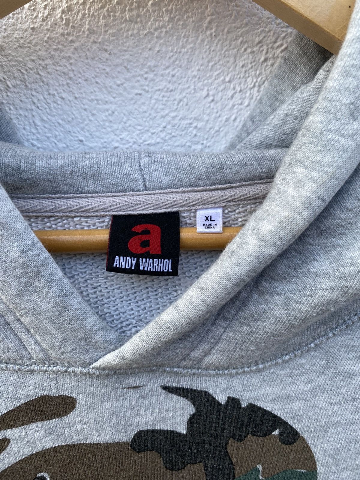 Andy warhol camo big logo hoodie / sweatshirt