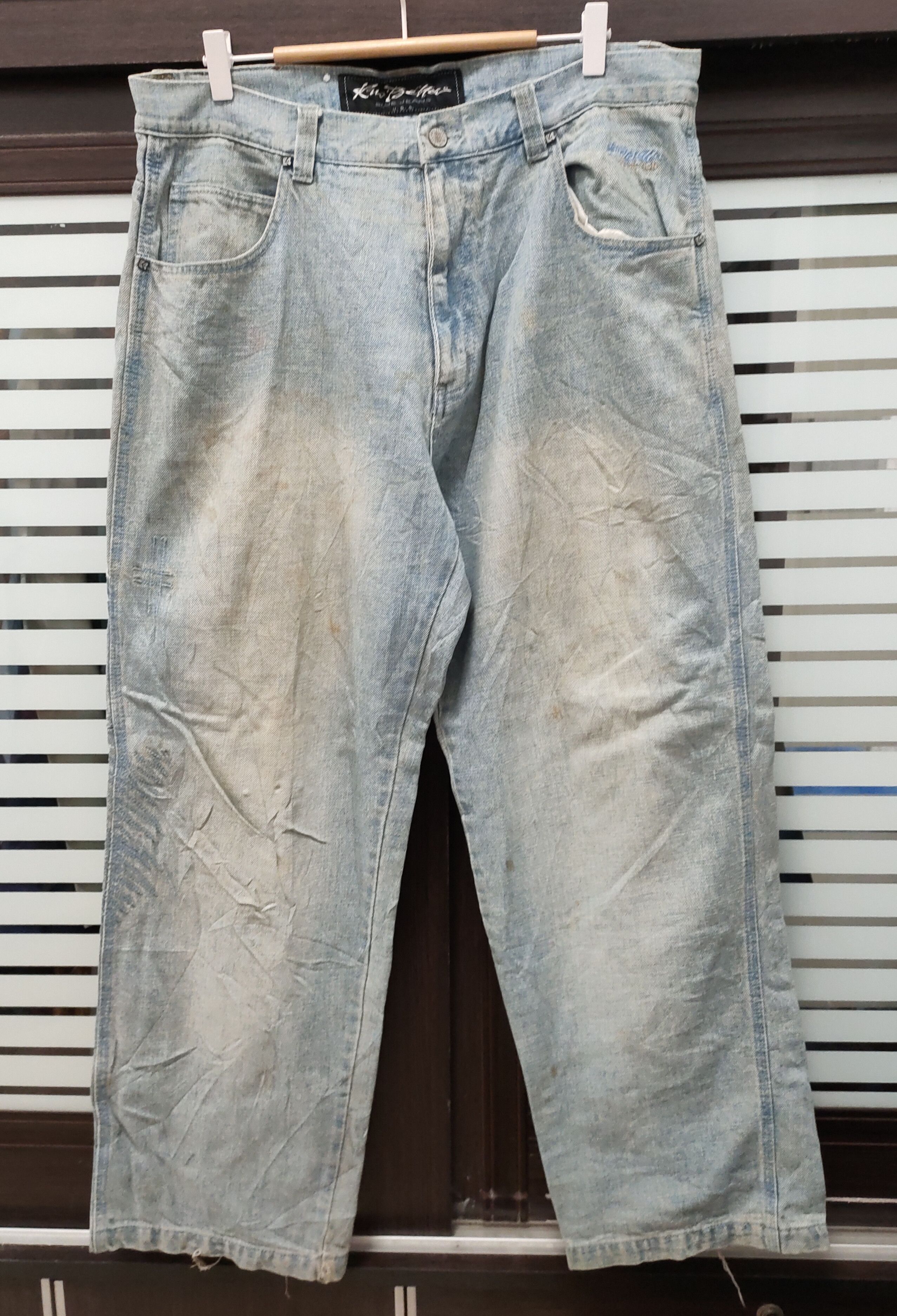 Vision Streetwear 💥90's Baggy Kno.Betta Blue Jeans U.S.A 💥 Size US 36 / EU 52 - 1 Thumbnail