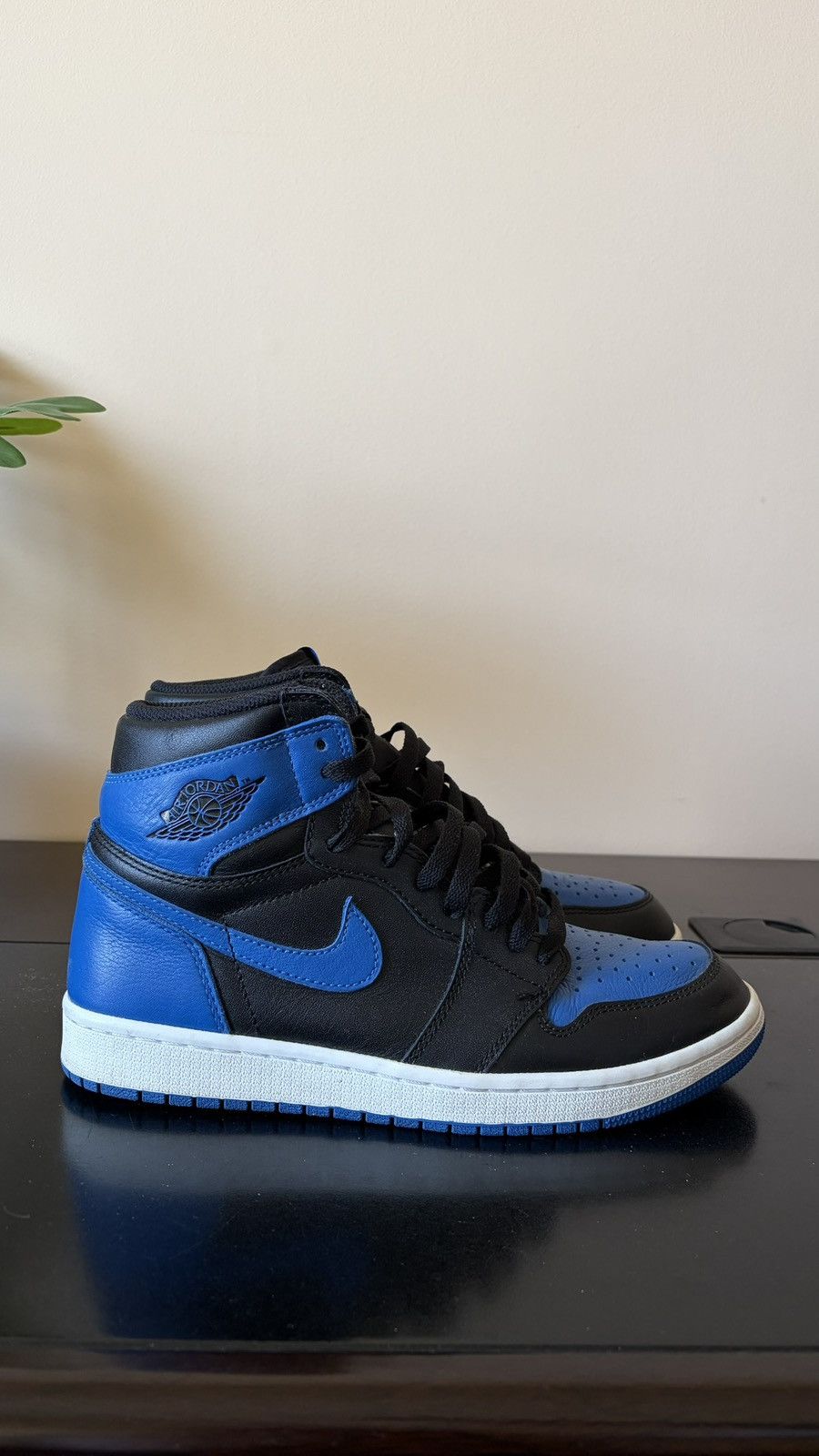 Jordan Brand Nike Air Jordan 1 Retro High OG Royal Black Blue Size 8.5 Size US 8.5 / EU 41-42 - 4 Thumbnail