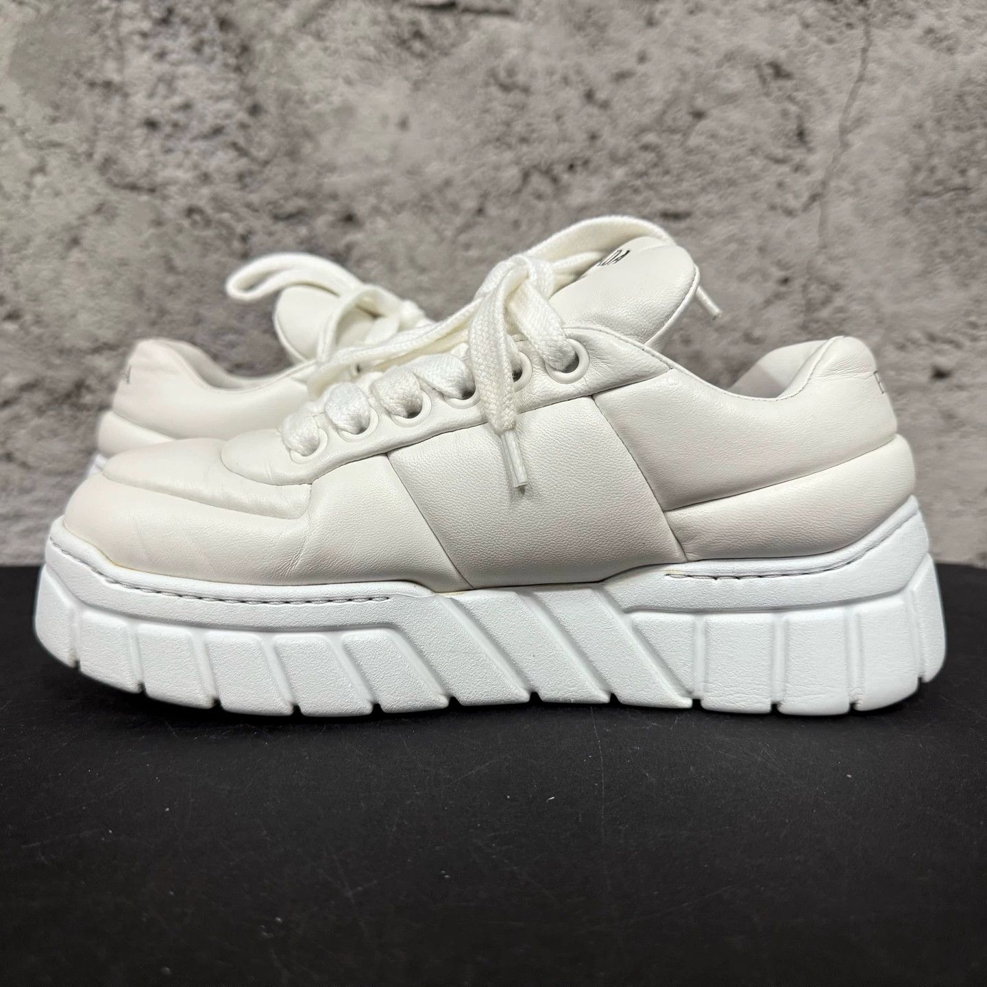 Prada Prada Women's 35 Triangle Logo Cracker Sneakers Size US 4.5 / IT 34.5 - 5 Thumbnail