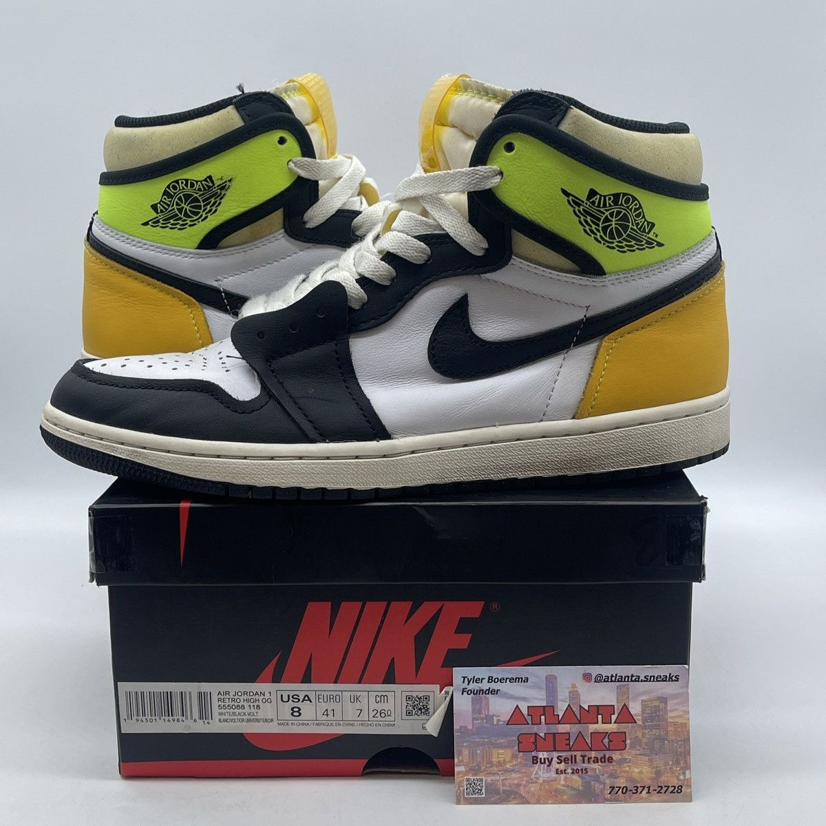Jordan Brand Air Jordan 1 high volt gold Size US 8 / EU 41 - 1 Thumbnail