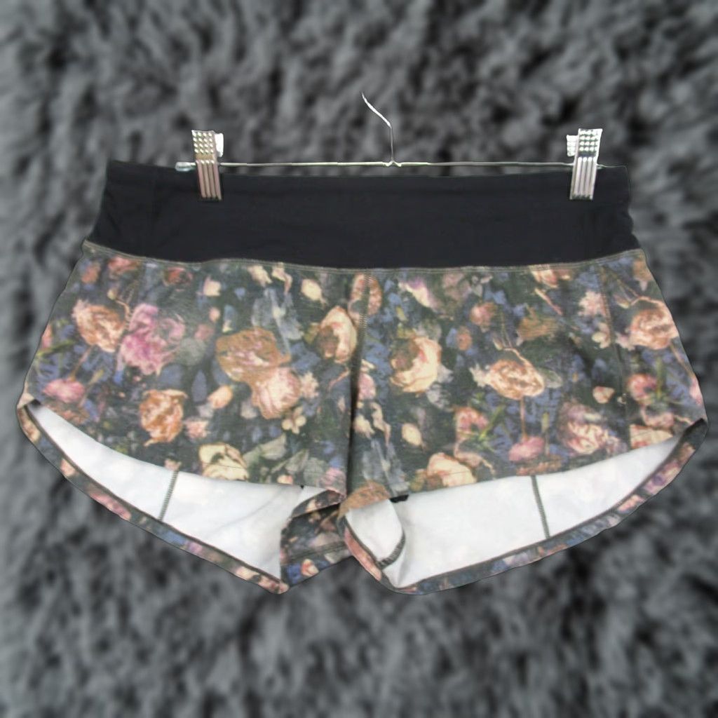 Lululemon Lululemon Hotty Hot High-Rise Lined Short 3" Floral Size 6 Running Athletic Women Multicolor 3" Inseam Size 28" / US 6 / IT 42 - 1 Thumbnail