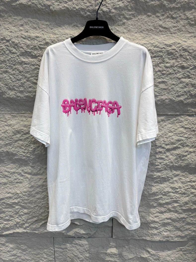Balenciaga Balenciaga SS22 SLIME Print Short Sleeve T-Shirt - dmc Size US M / EU 48-50 / 2 - 1 Thumbnail