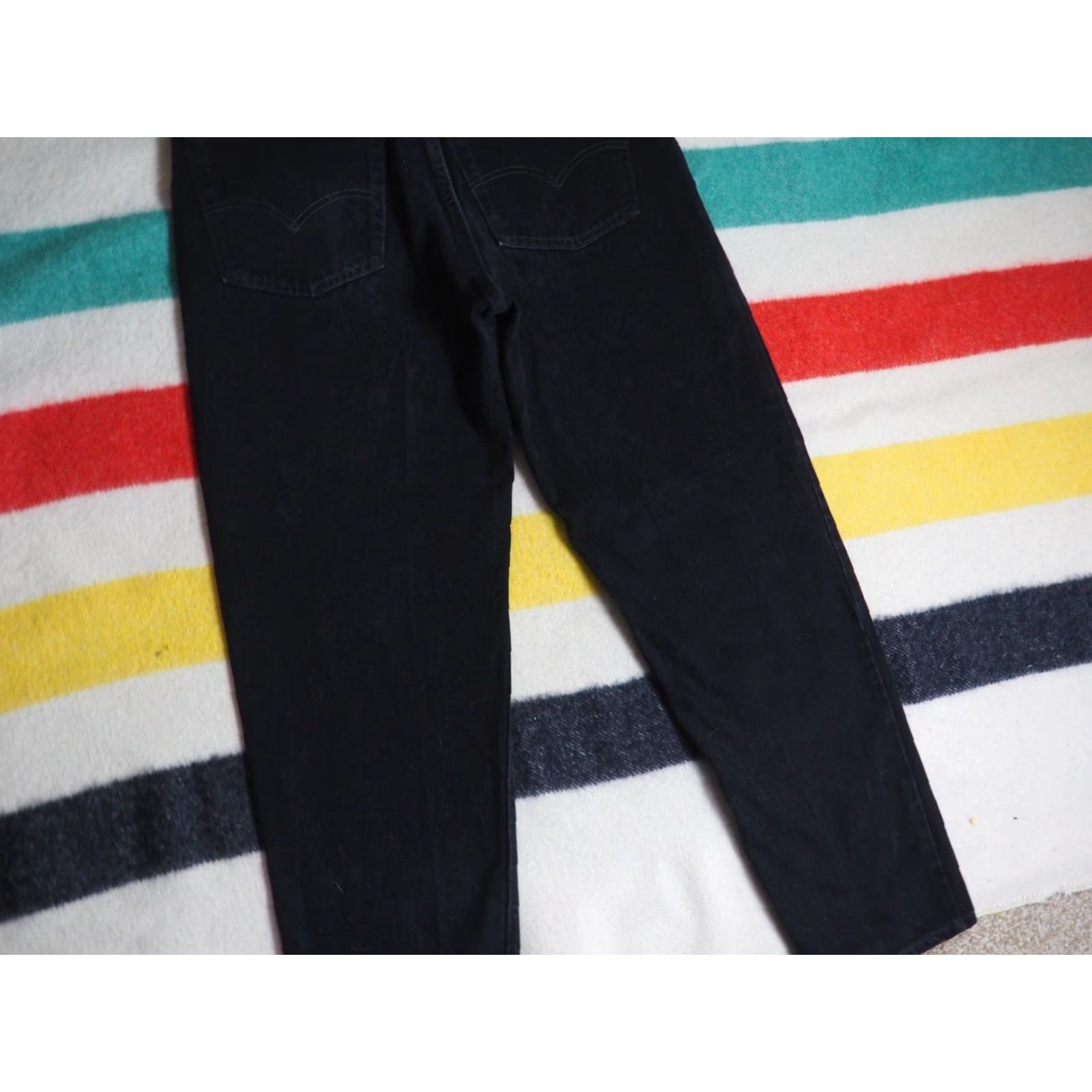 Levi's VINTAGE Levi's 550 Relaxed Black Denim Jeans 38x32 Mens USA Made 90s Grunge Jeans Pants Men Size US 38 / EU 54 - 7 Thumbnail