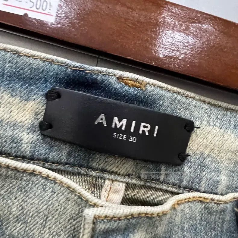 Amiri Amiri Blue Washed Destroyed Long Pants Size US 30 / EU 46 - 2 Thumbnail