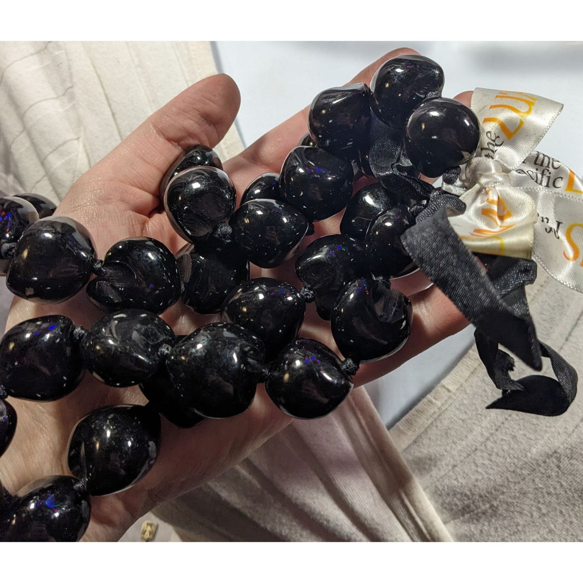 Other Drums Of The Pacific Black Hawaiian Kukui Nut Necklace Size ONE SIZE - 3 Thumbnail