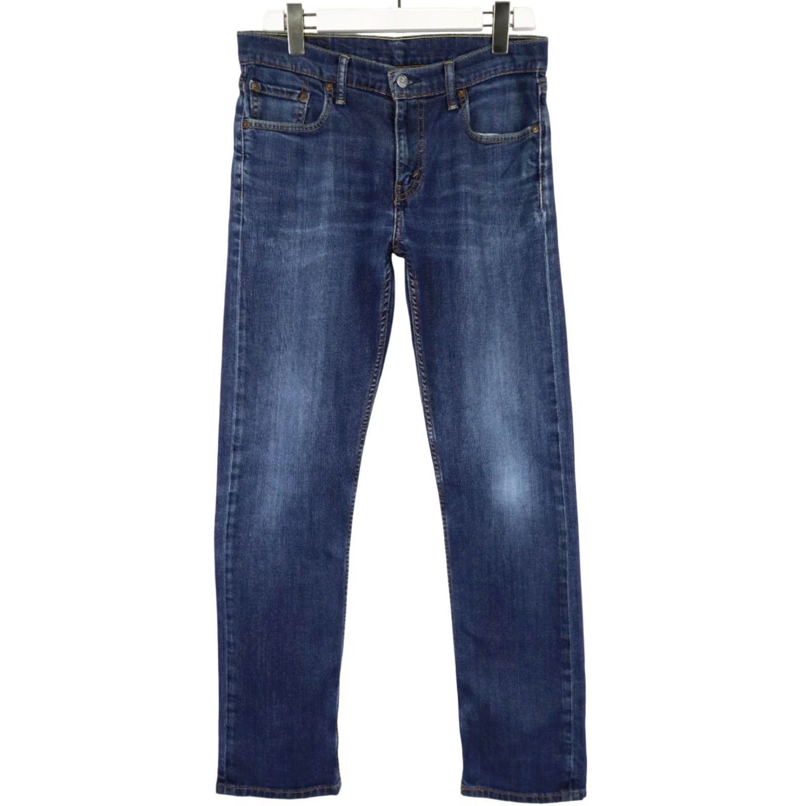 Levi's LEVI'S 504 Jeans Men's W31/L34 Blue Faded Whiskers Stretch Zip Fly Logo Denim Slim 5-Pocket Portable All Seasons Mens Size US 31 - 2 Thumbnail