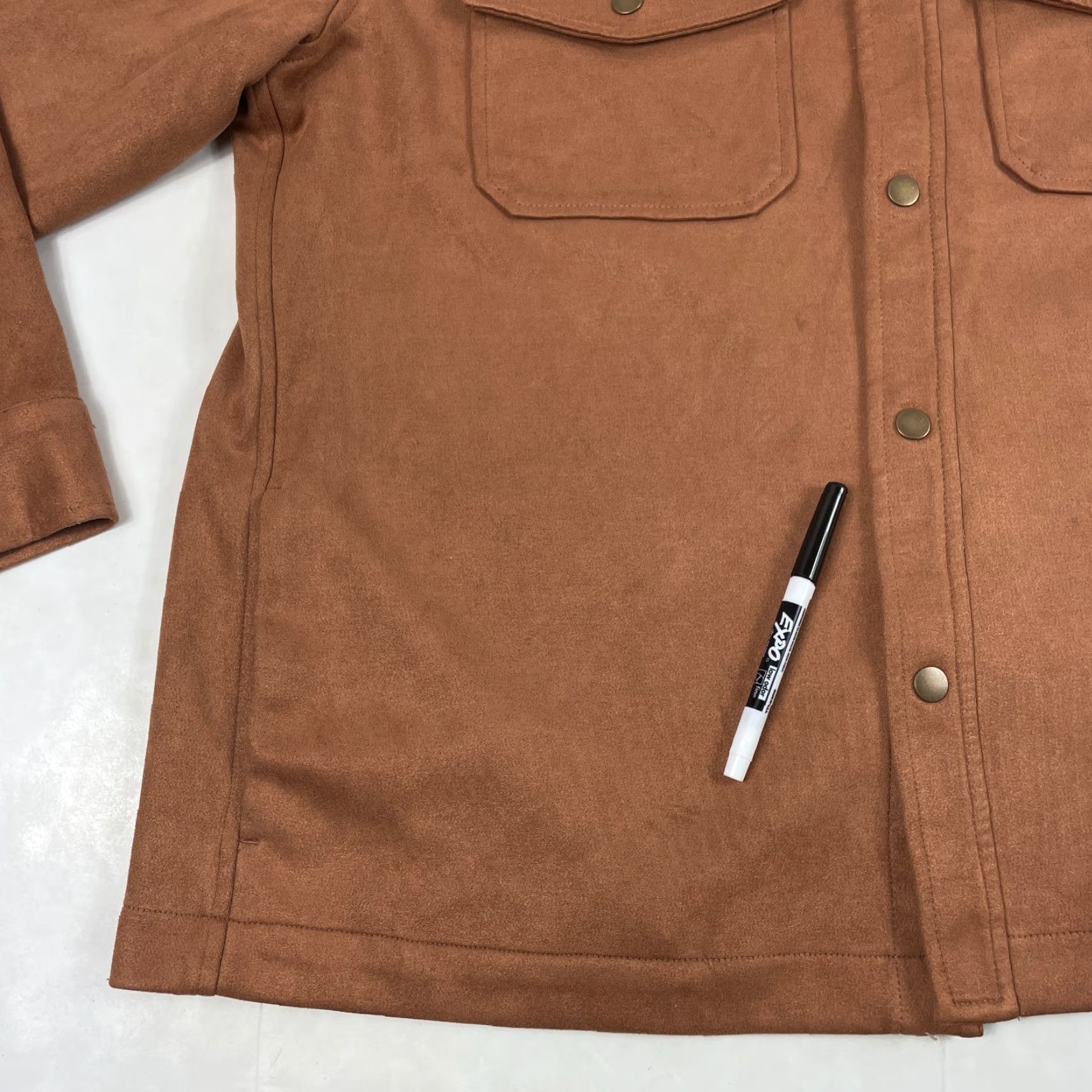 Frye VINTAGE Frye Shirt Men XL Brown Faux Suede Shacket Snap Up Western Rodeo Cowboy Shirt Size US XL / EU 56 / 4 - 6 Thumbnail