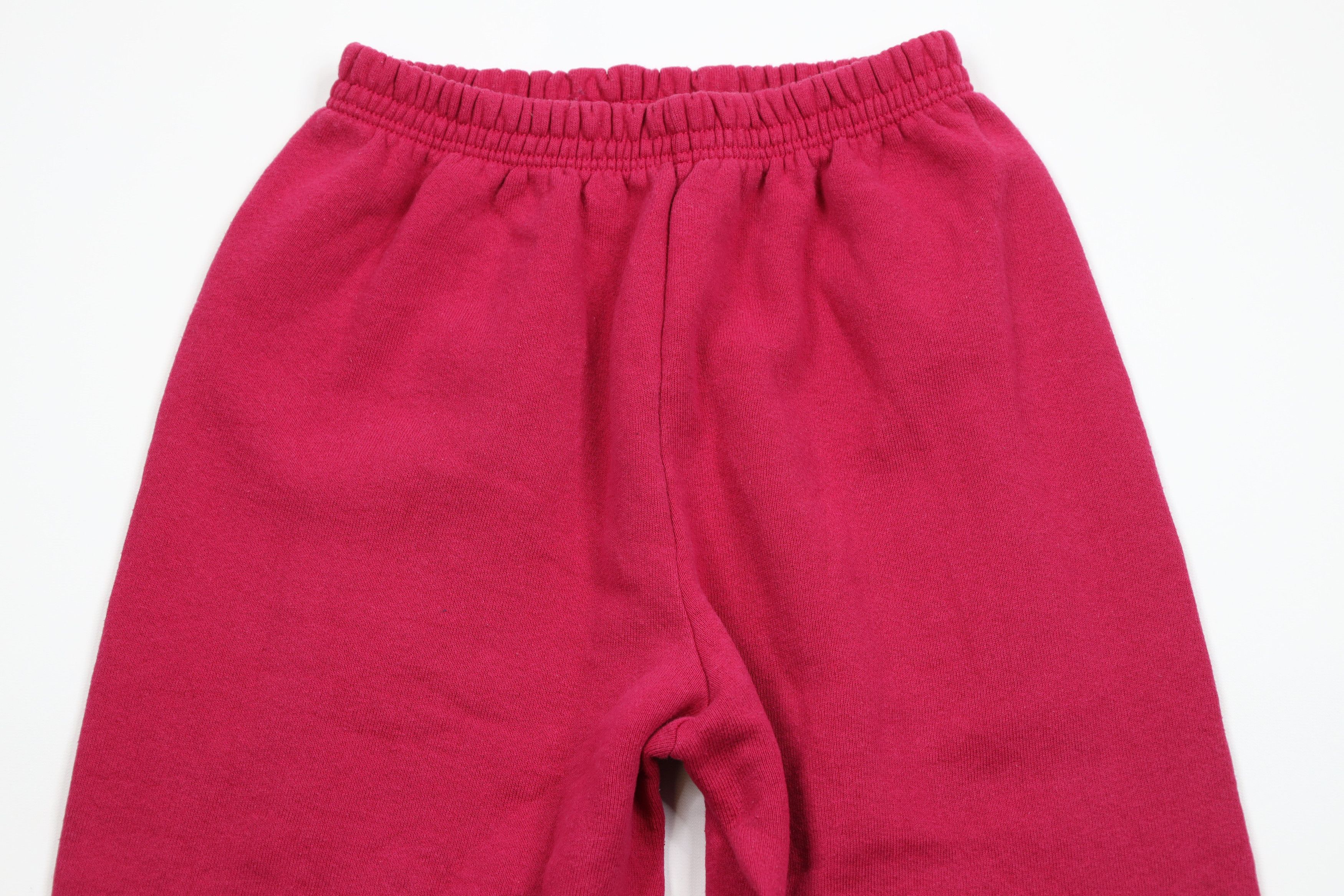 Vintage Vintage 90s Streetwear Blank Sweatpants Joggers Pink USA Size 22" - 2 Thumbnail