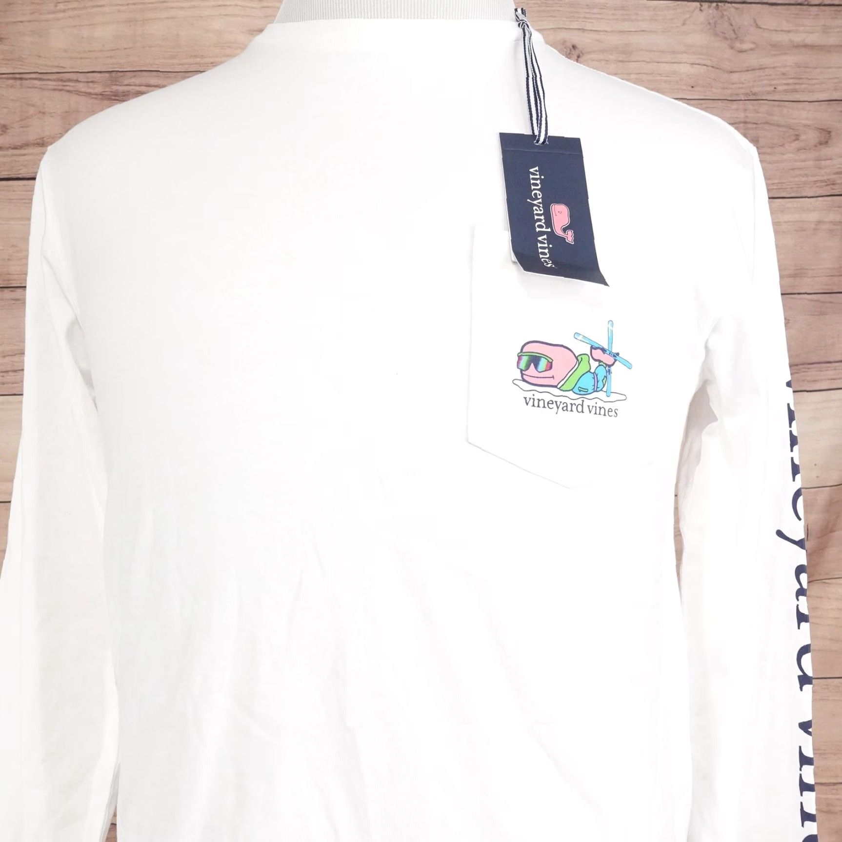 Vineyard Vines Vineyard Vines Shirt Mens XS White Graphic Pocket Long Sleeve Crew Neck Size US XS / EU 42 / 0 - 5 Thumbnail