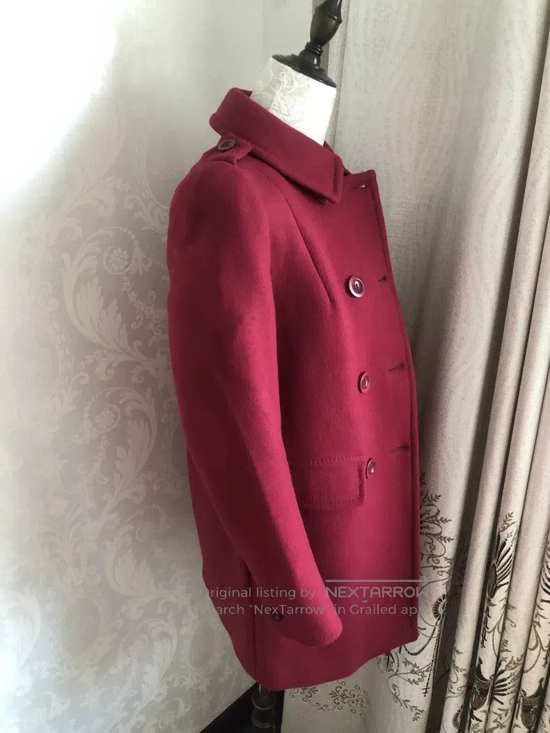 Max Mara Max Mara Red Wool Coat Size XXS / US 00 / IT 34 - 2 Thumbnail