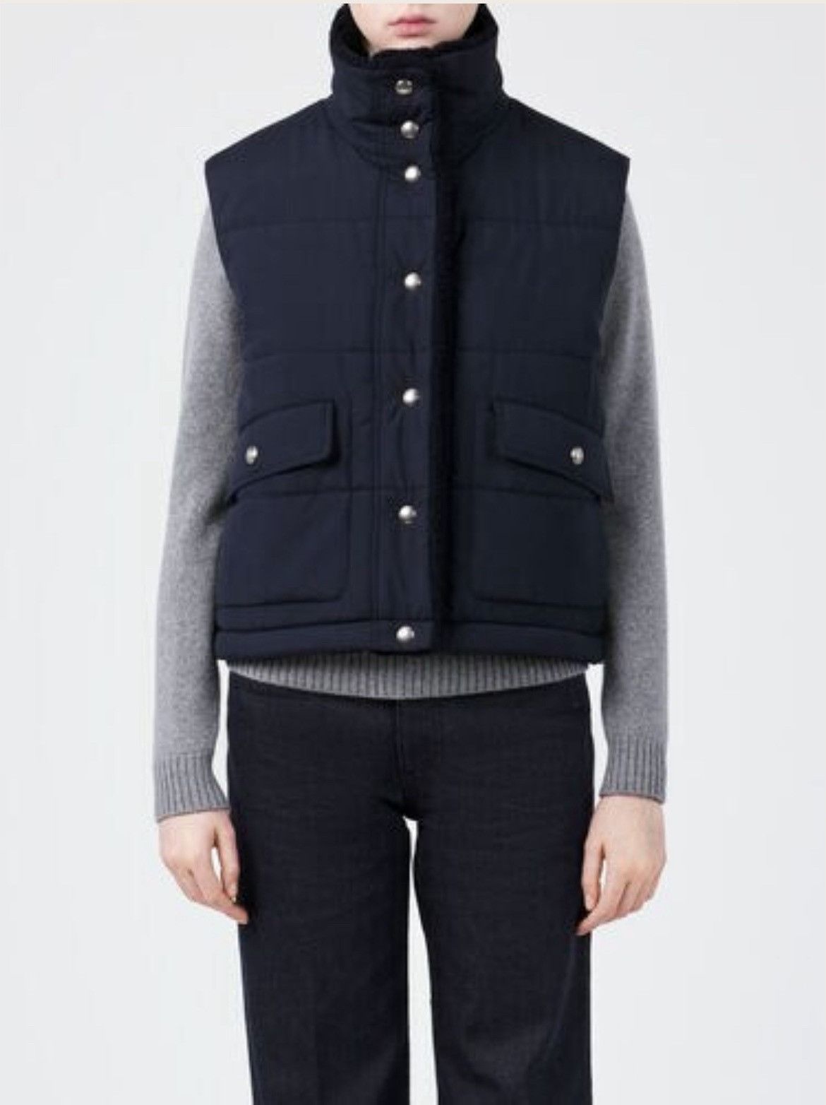 Loro Piana o1srvl11e1125 FAO3733 Leone Puffer Vest in Navy Blue Size L / US 10 / IT 46 - 1 Preview
