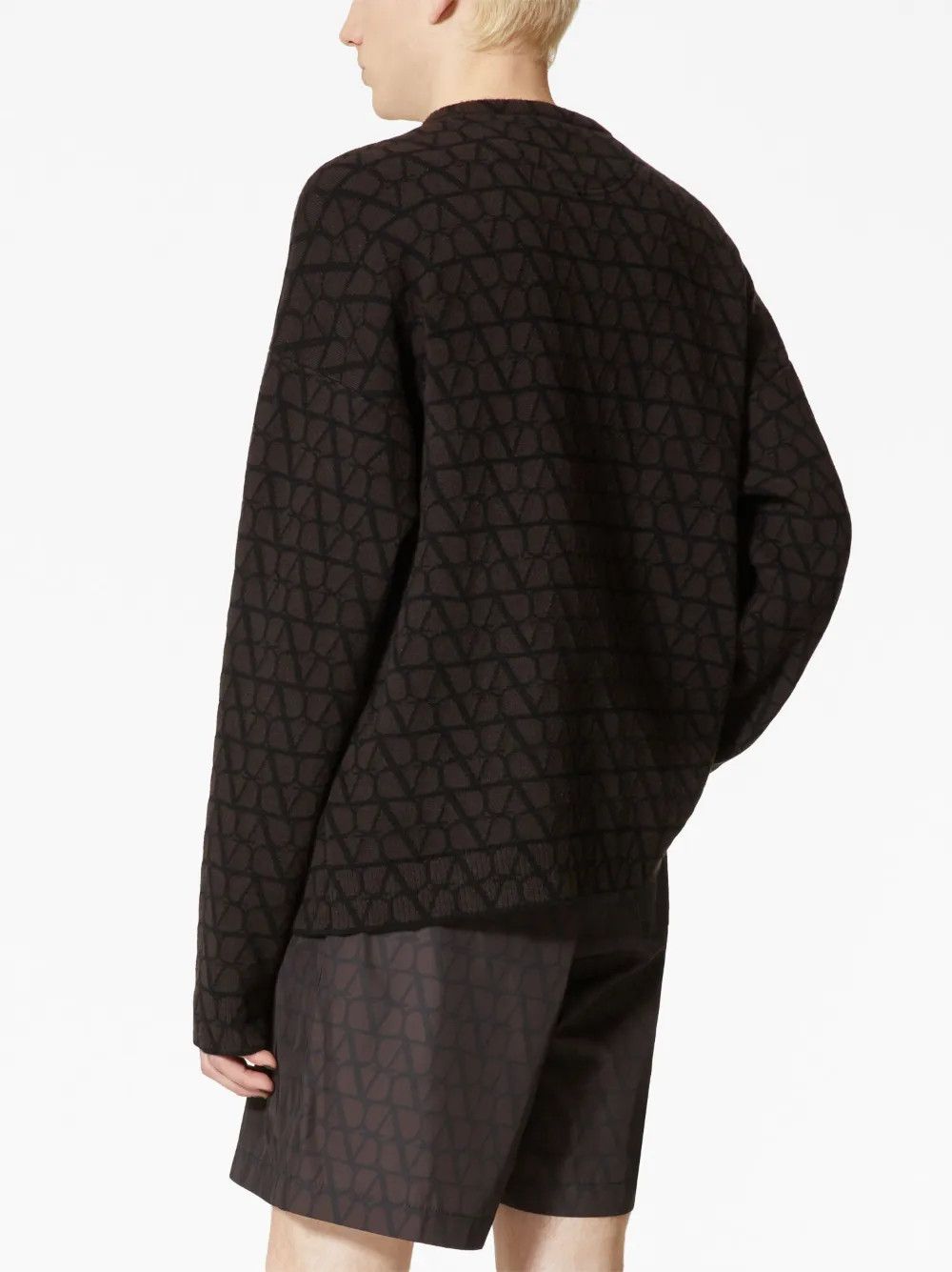 Valentino o1y0525 Crewneck Sweater in Dark Brown Size US M / EU 48-50 / 2 - 4 Thumbnail