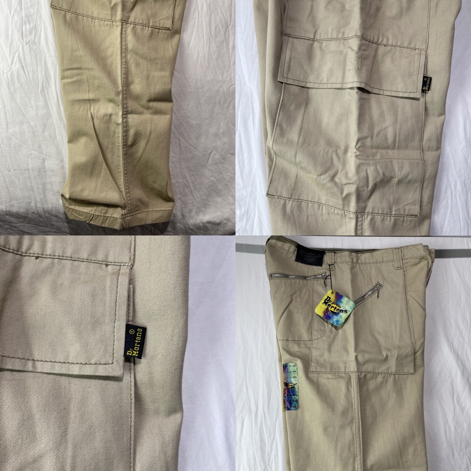 Dr. Martens VINTAGE Dr Martens Cargo Pants Mens 36x34 Beige Baggy AirWair Cargo Pants Mens Beige 80s 90s Army City Mens Size US 36 / EU 52 - 11 Thumbnail
