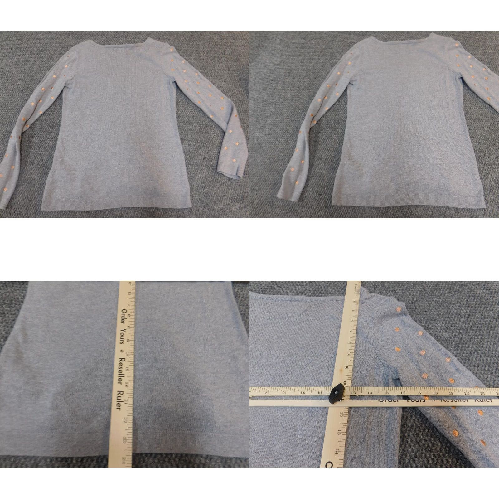Old Navy Old Navy Womens Sweater Pullover Dolman Sleeve V-Neck Gray S Regular Knit Polyester Rayon Logo Size S / US 4 / IT 40 - 8 Thumbnail