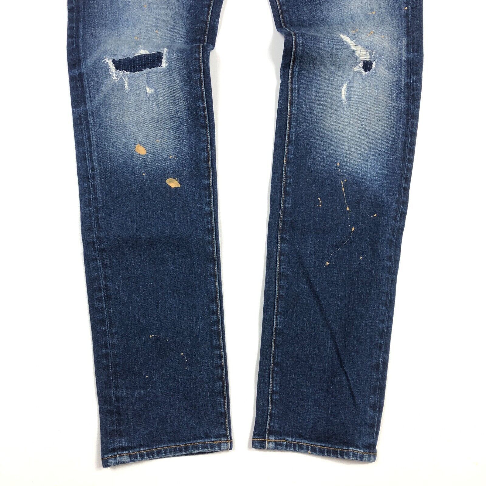 Prps PRPS Windsor Tapered Skinny Fit paint splatter Stretch Jeans Size US 32 / EU 48 - 2 Thumbnail