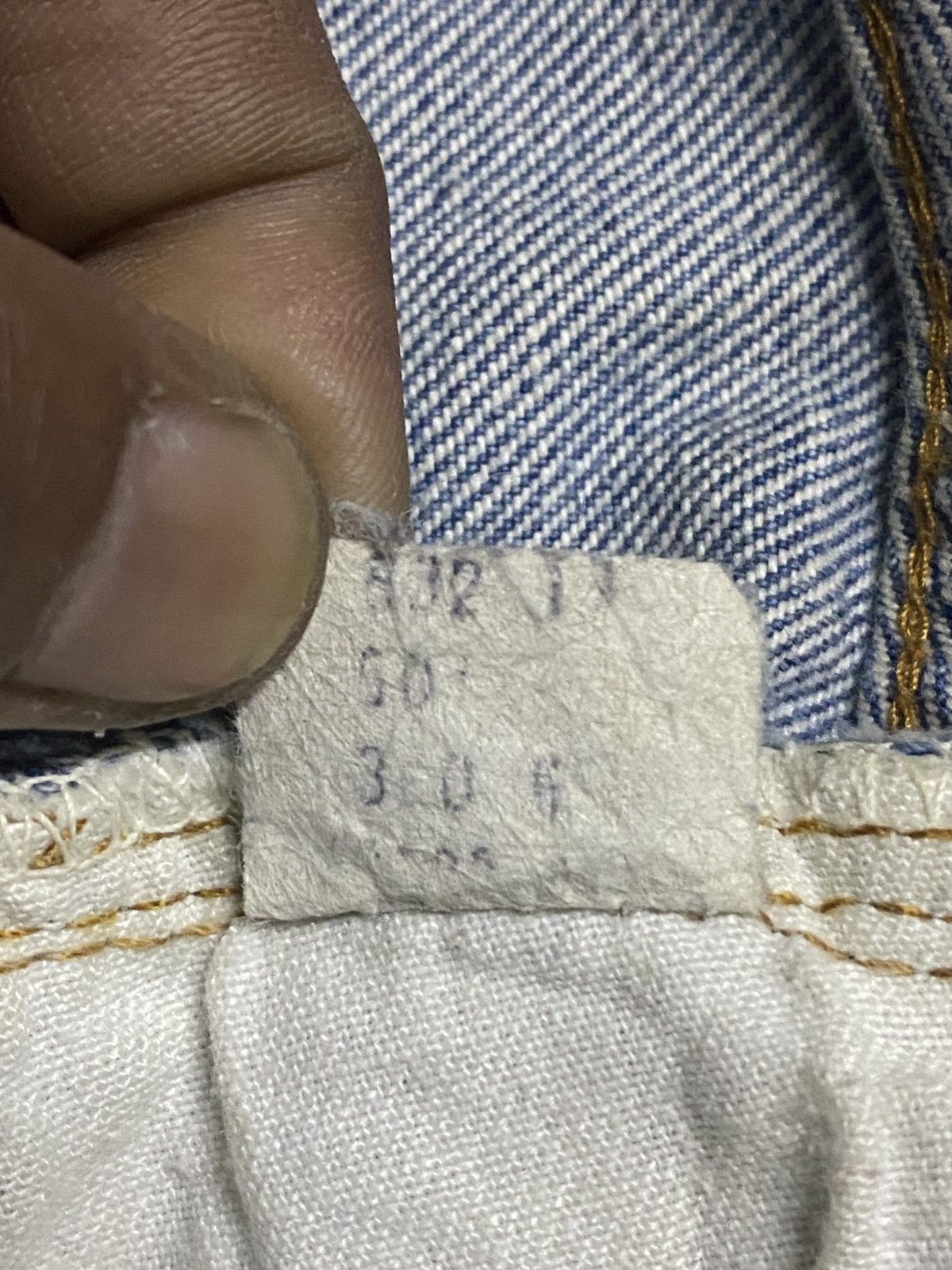 Levi's W32 Vintage Levis 501 60s Selvedge Rindem No6 ButtonFly Jean Size US 32 / EU 48 - 25 Thumbnail