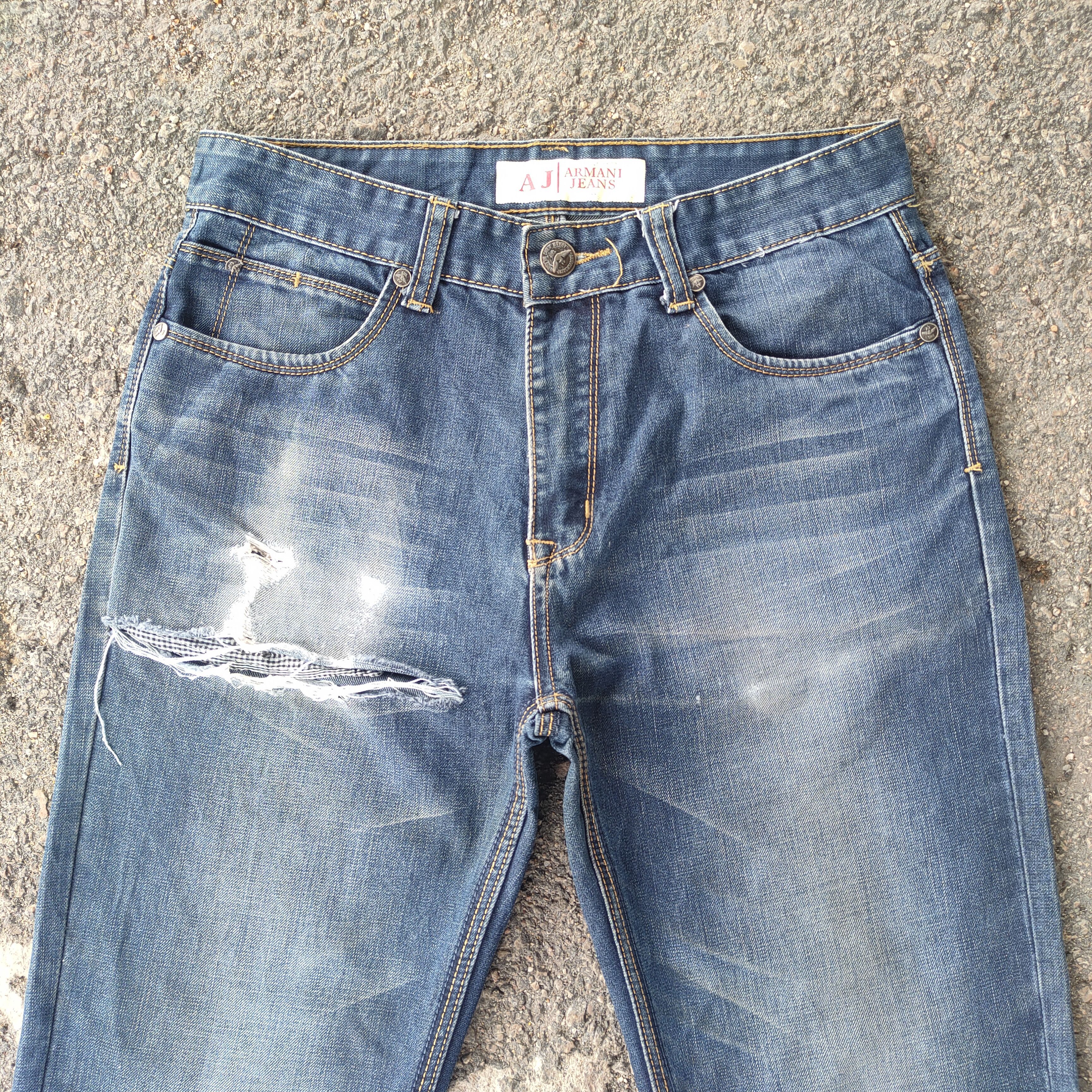 Armani × Jean × Vintage VINTAGE ARMANI FADED DISTRESSED JEANS DENIM PANTS Size US 31 - 2 Thumbnail