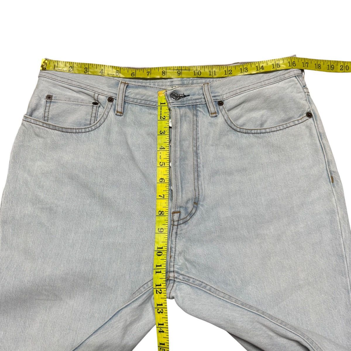Acne Studios Acne Studios Log Lt Blue Denim Baggy Jeans Lightwash Size US 32 / EU 48 - 15 Thumbnail