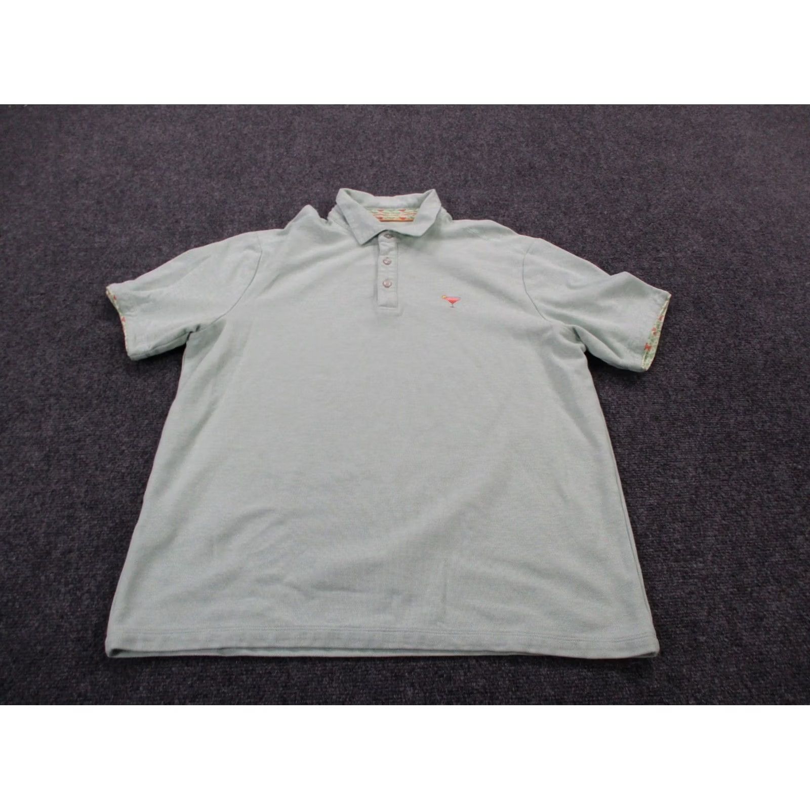 Tommy Bahama Tommy Bahama Polo Shirt Men L Green Island Zone Martini Glass Logo Hawaiian Golf Size US L / EU 52-54 / 3 - 2 Thumbnail