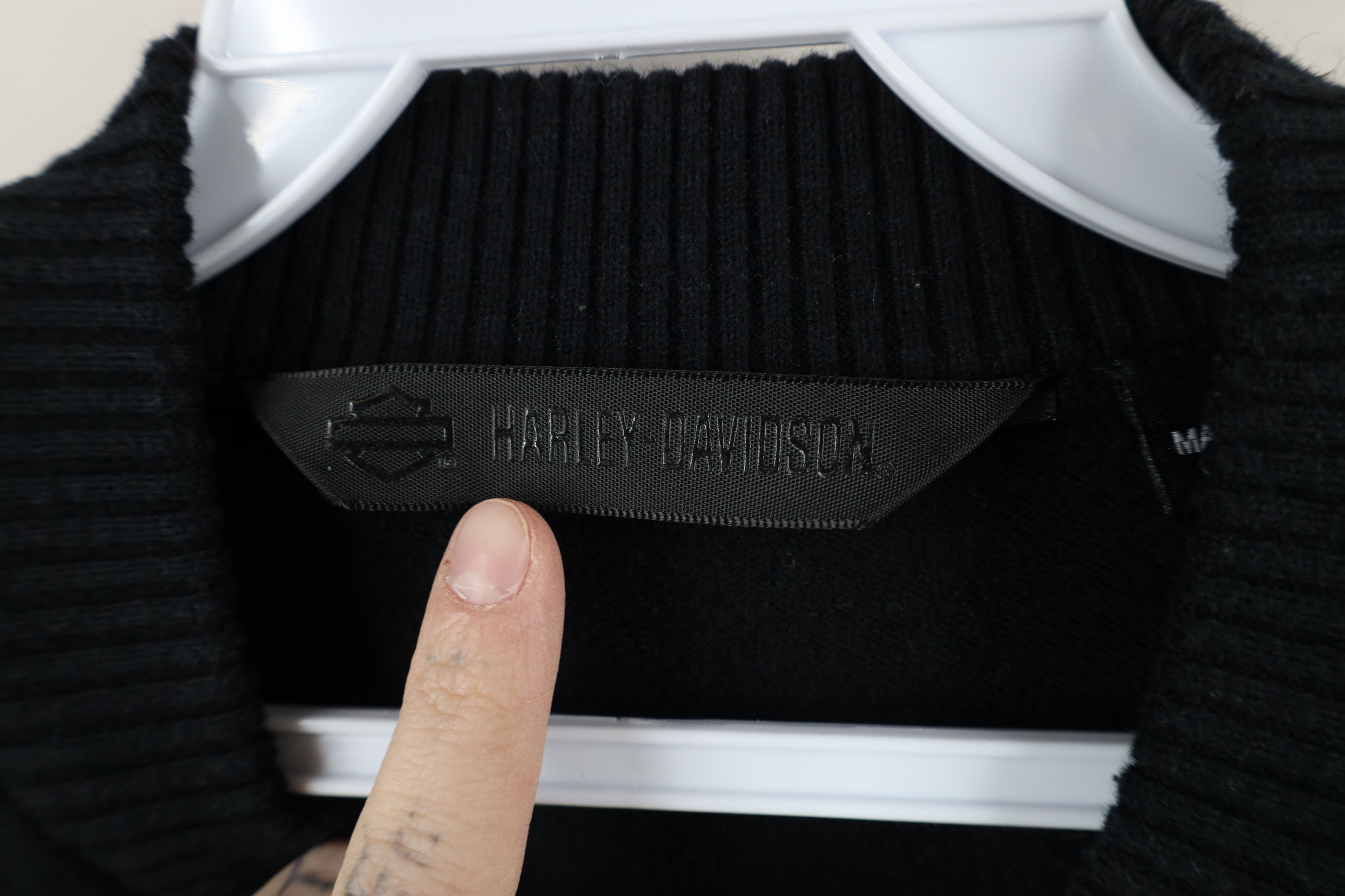 Harley Davidson × Vintage Vintage Harley Davidson Wool Blend Knit Full Zip Sweater Size US M / EU 48-50 / 2 - 4 Thumbnail