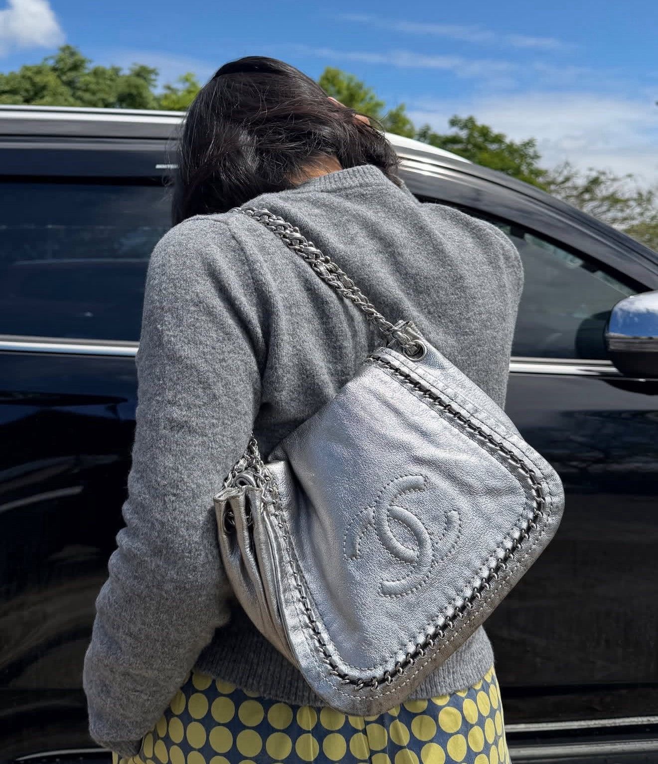 Chanel 2006 Chanel - Metallic Silver - Accordion Flap Chain Bag Size ONE SIZE - 1 Thumbnail