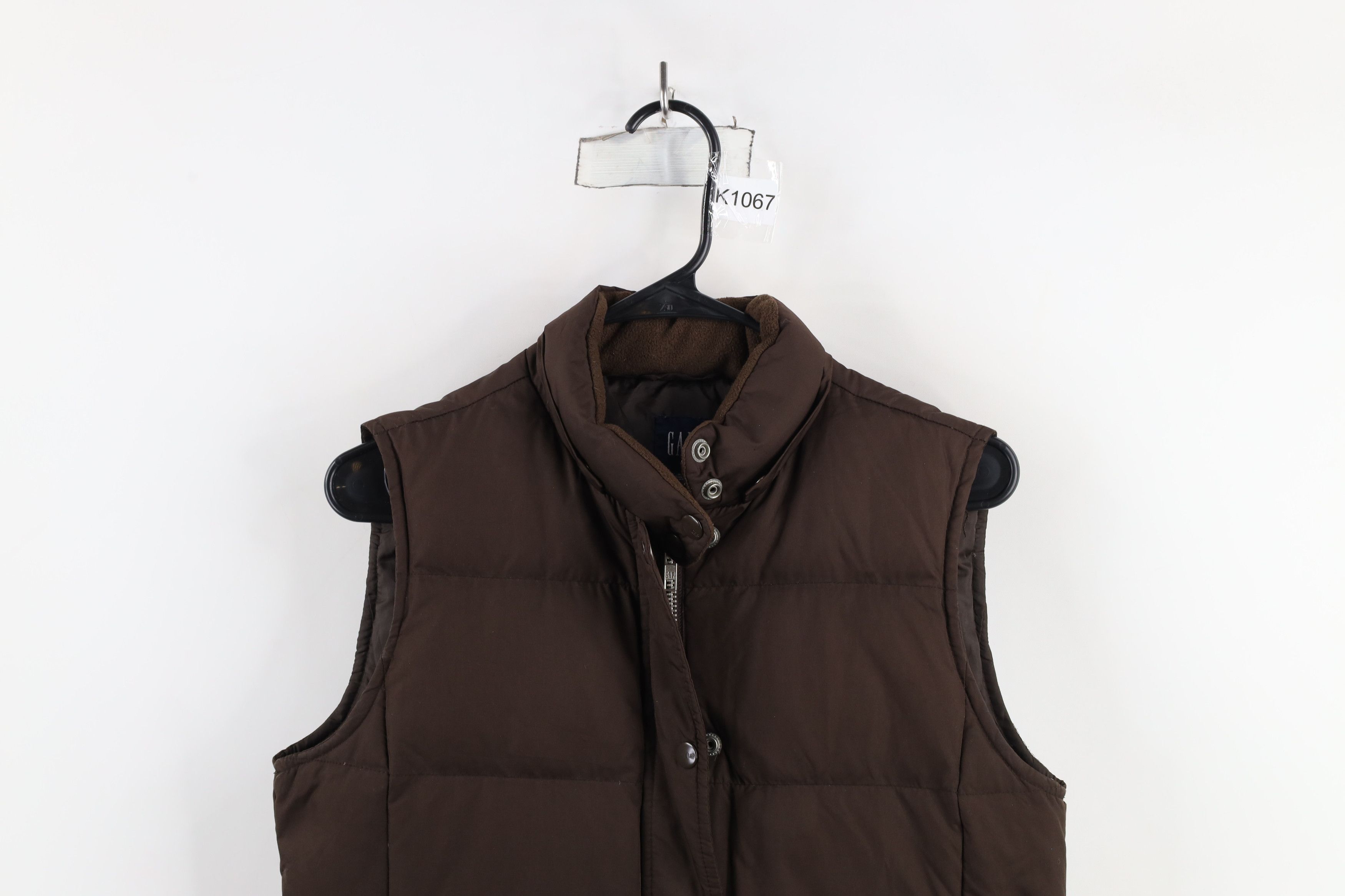 Gap × Vintage Vintage Y2K Gap Faded Full Zip Puffer Vest Jacket Brown Size S / US 4 / IT 40 - 2 Thumbnail