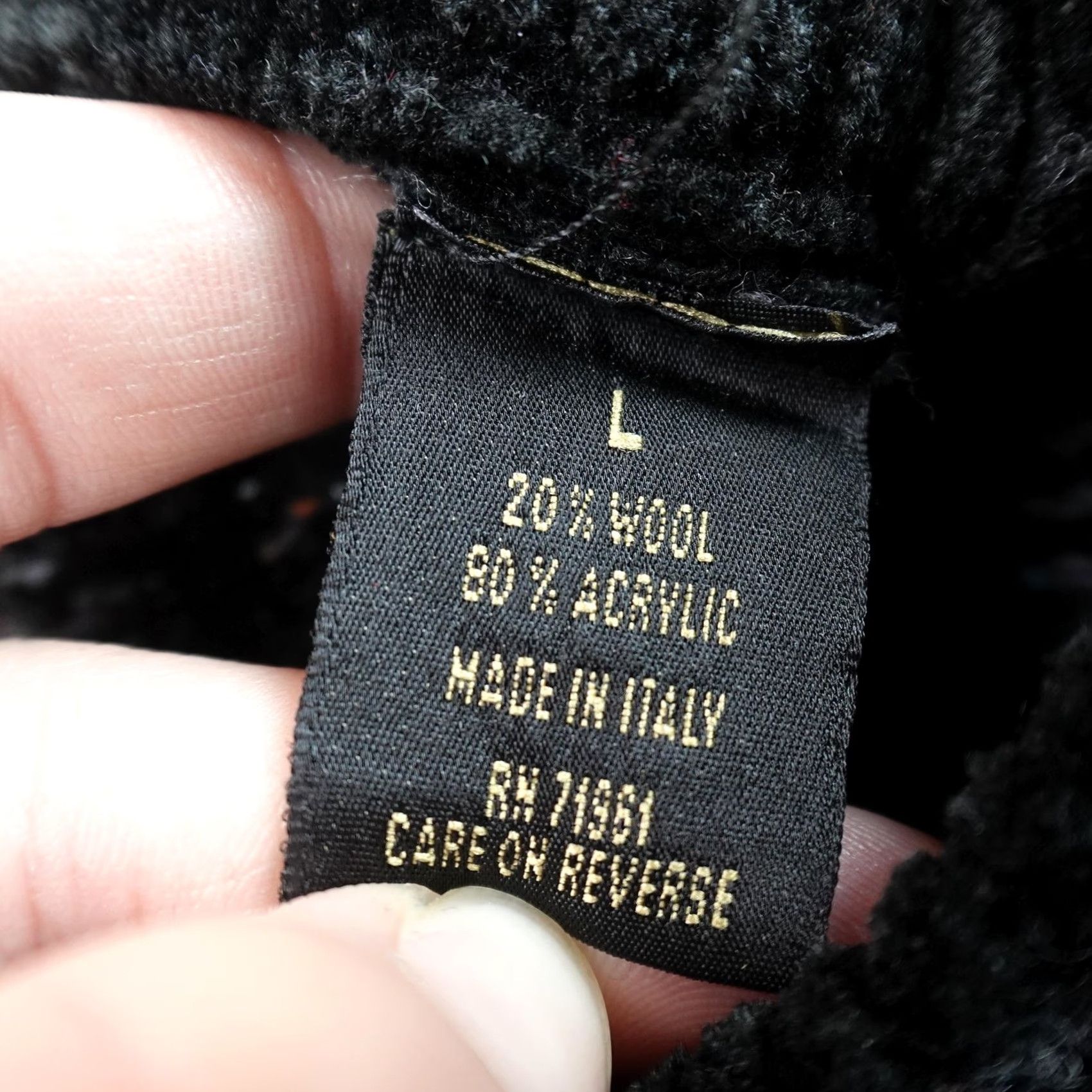 Vintage Bachrach Sweater Mens L Black Striped Wool Knit Crewneck Pullover Italy Size US L / EU 52-54 / 3 - 5 Thumbnail