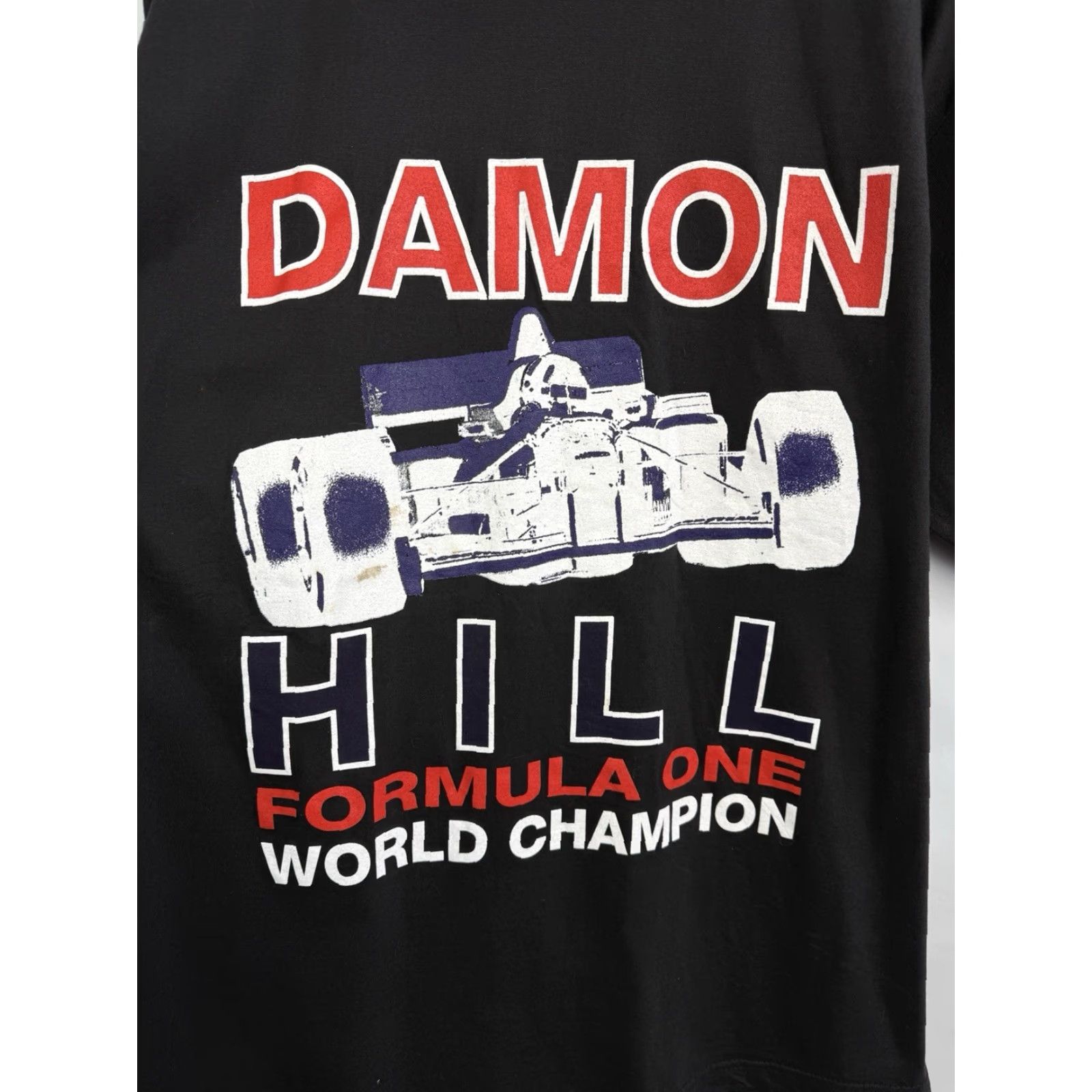 Vintage VINTAGE Damon Hill F1 Formula One World Champion Tee Shirt XL Black Mens Size US XL / EU 56 / 4 - 5 Thumbnail