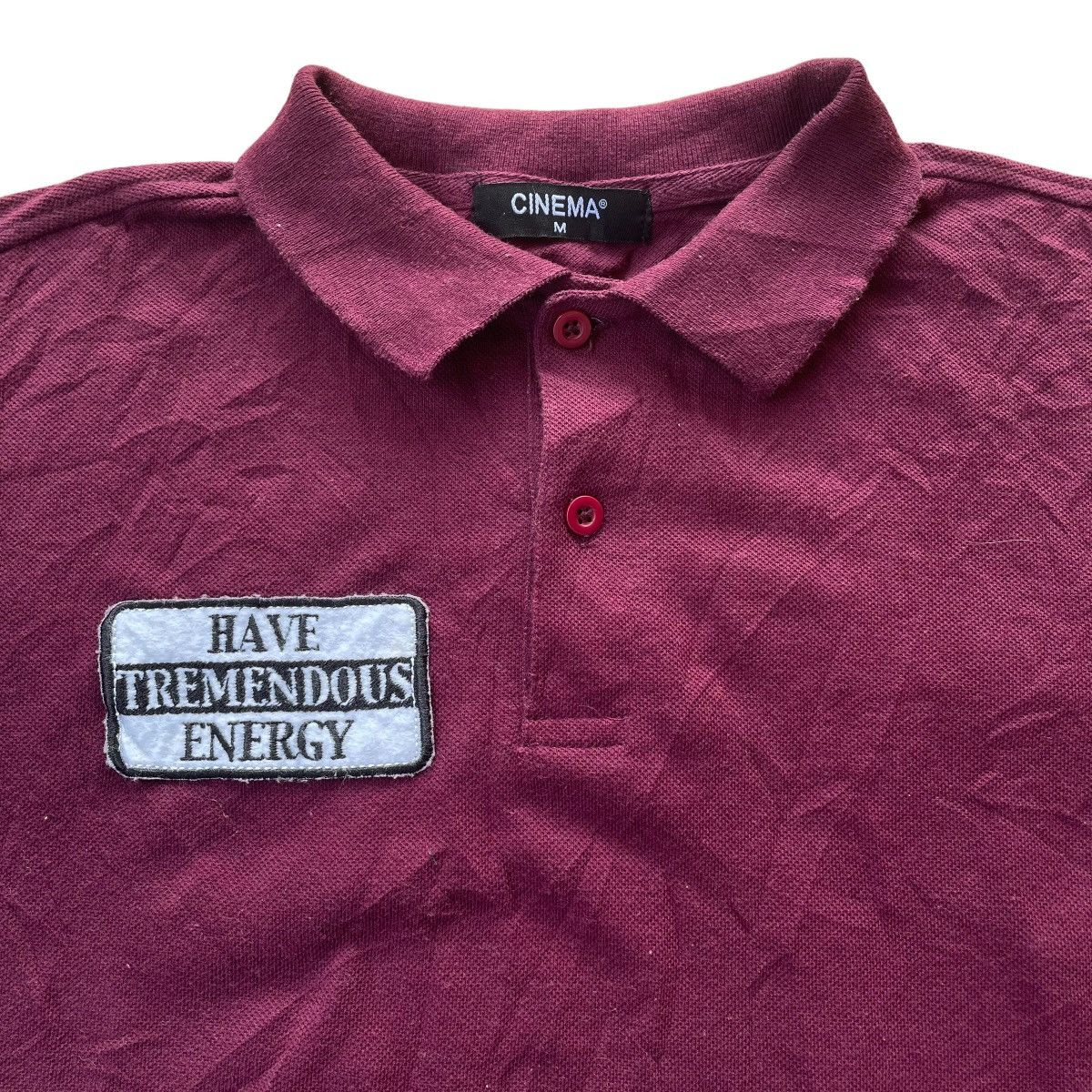 Hysteric Glamour 🇯🇵💀 CINEMA SKULL EMBROIDERED WORDING POLO TSHIRT Size US M / EU 48-50 / 2 - 4 Thumbnail