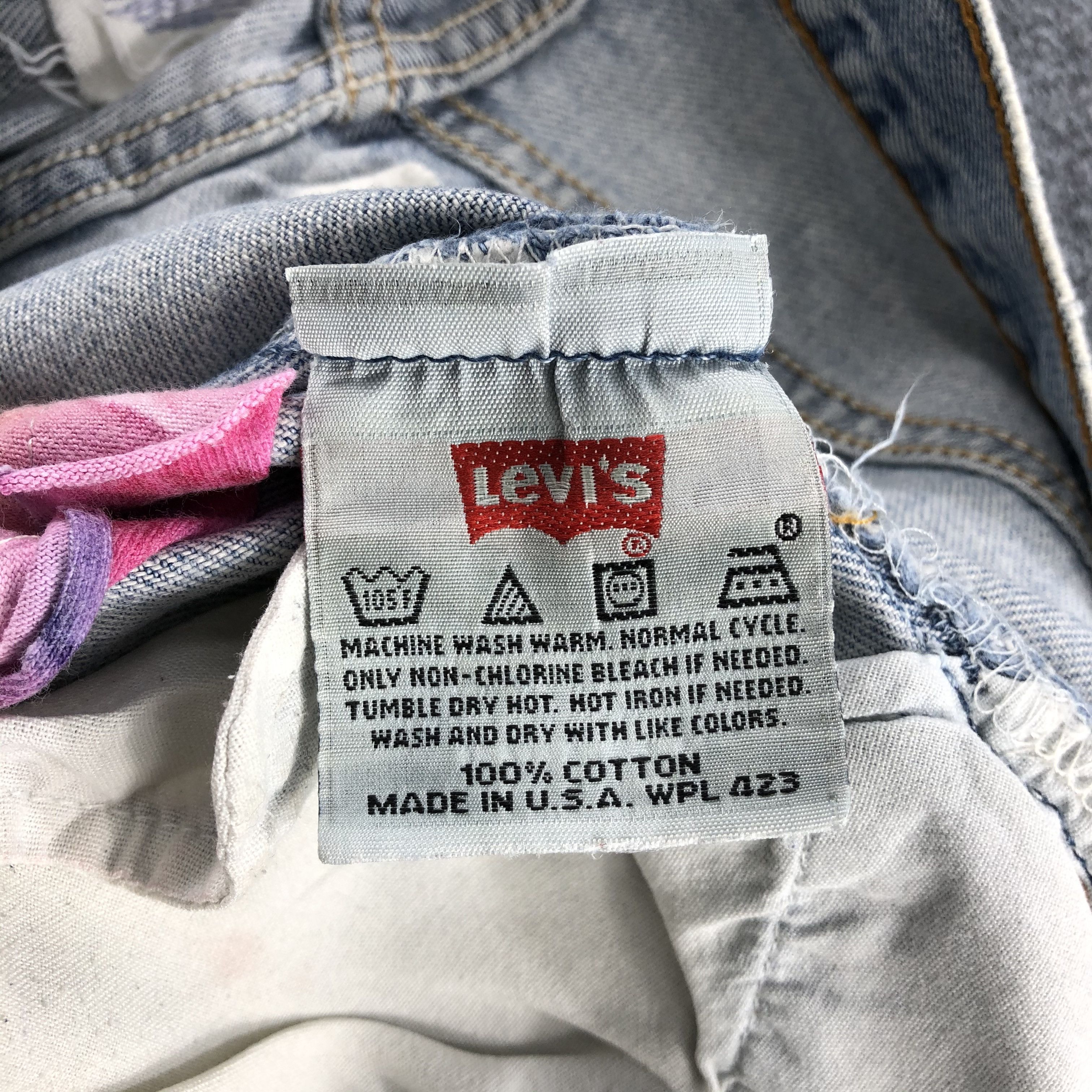 Levi's Vintage 90s Light Wash Distress Levis 501 Jeans-JM843 Size US 30 / EU 46 - 10 Thumbnail