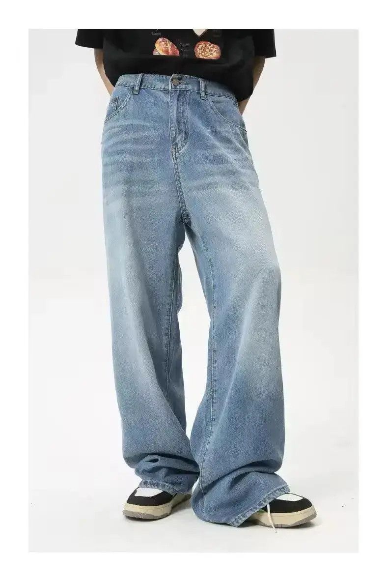 Japanese Brand Blue Baggy Wide Leg Denim Jeans Size US 32 / EU 48 - 6 Thumbnail
