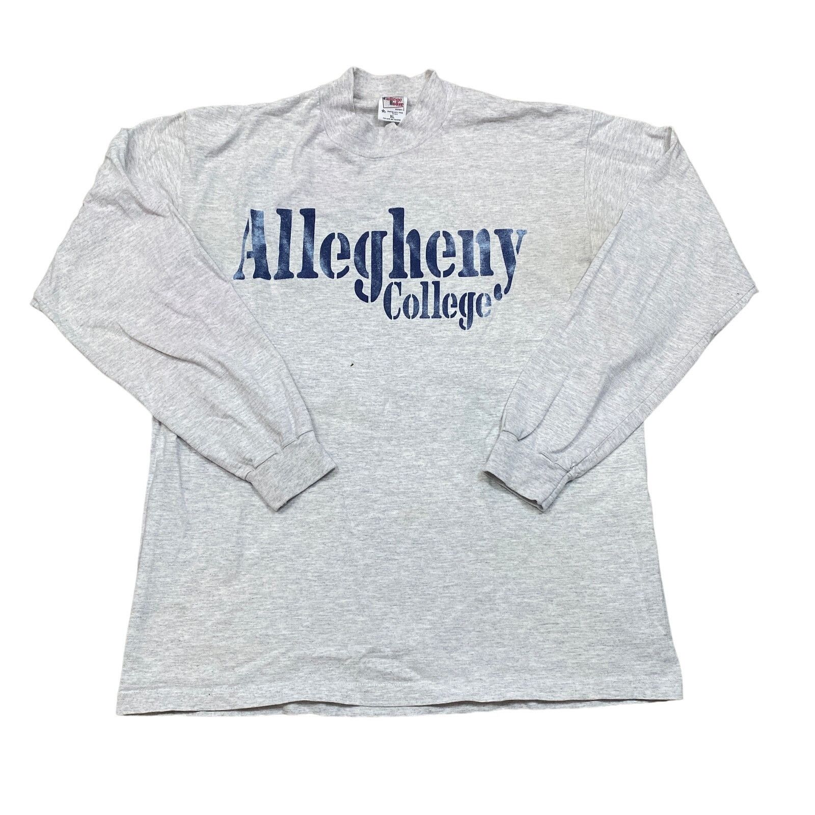 Vintage Vintage Allegheny College Mock Neck Single Stitch Shirt XL Size US XL / EU 56 / 4 - 1 Thumbnail